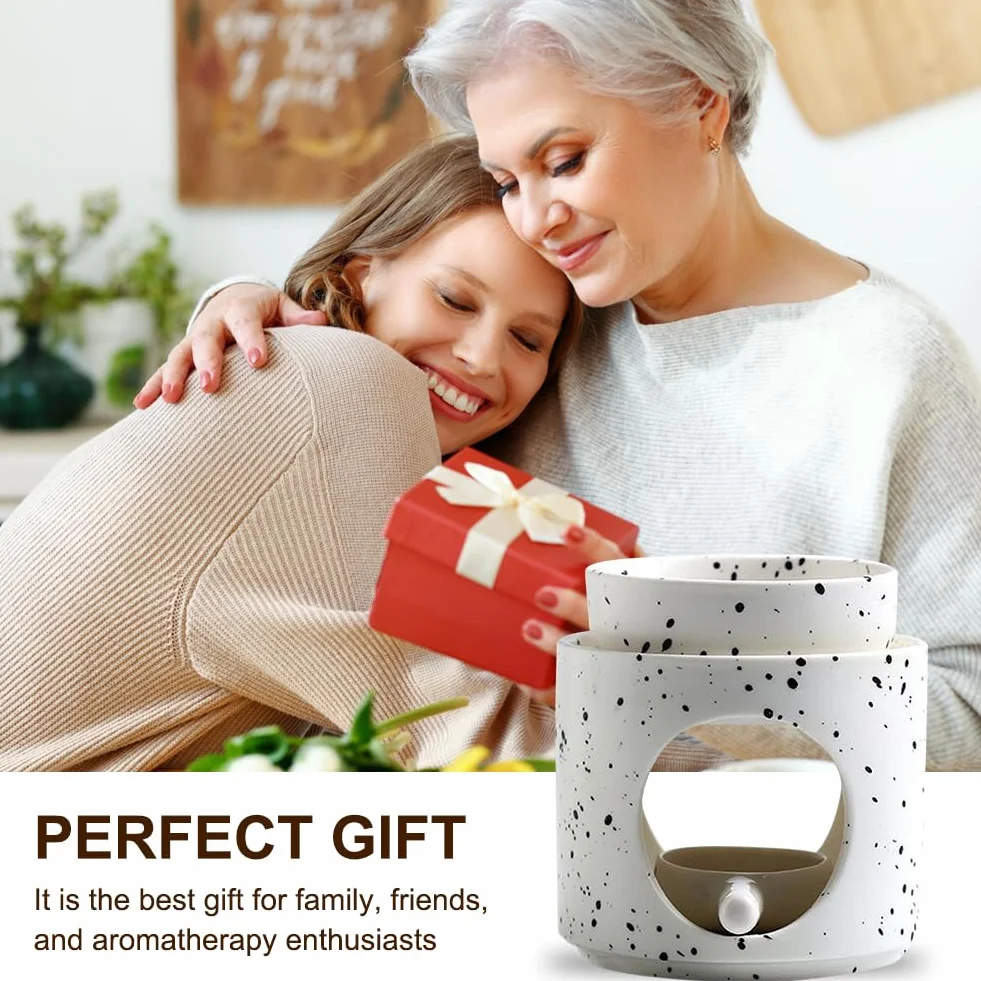 FARYODI Ceramiczna Lampa Zapachowa do Olejków Eterycznych z Uchwytem na Tealight
