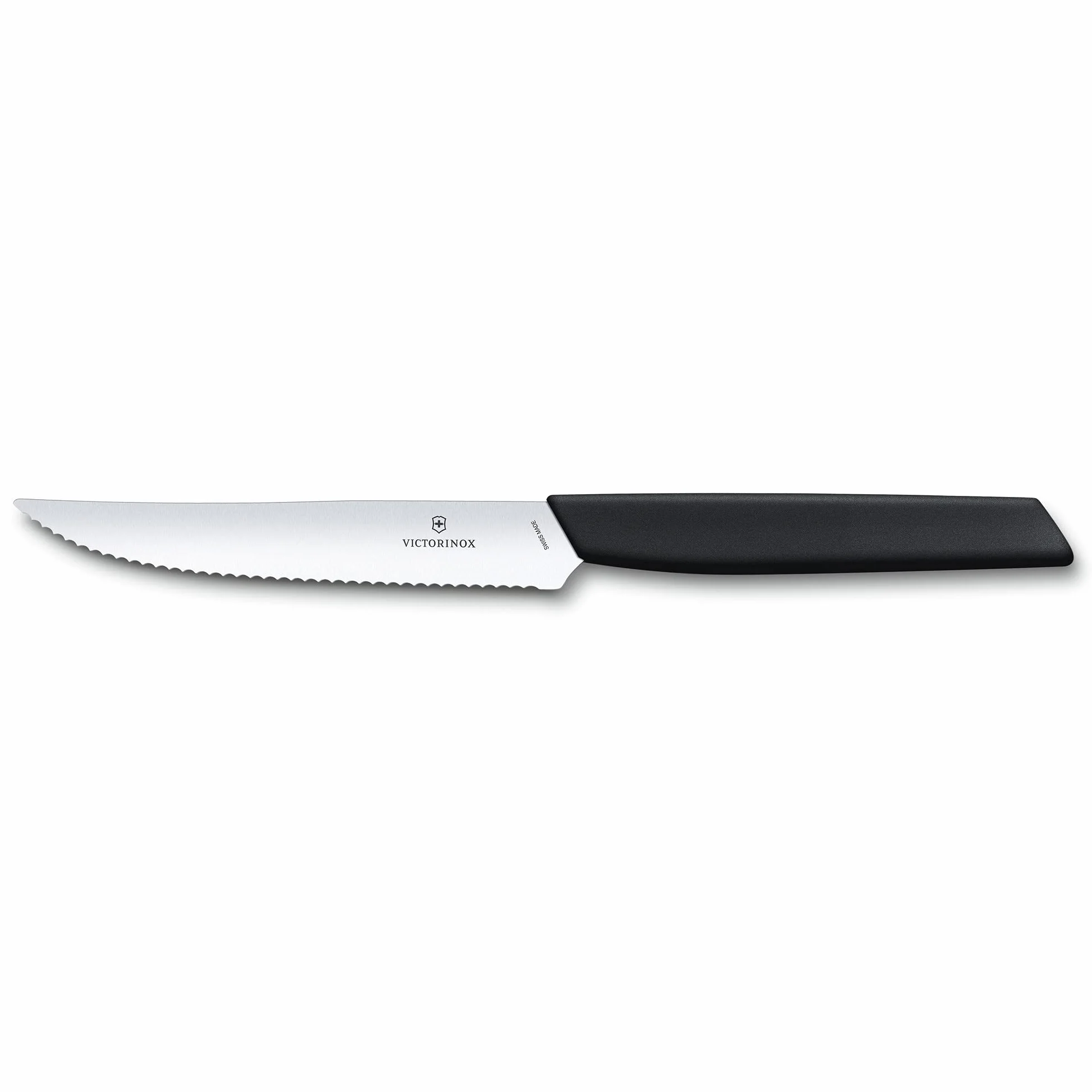 Victorinox Swiss Modern Steakmesser-Set 6.9003.12WB extra scharfe Klinge Wellenschliff schwarz spülmaschinengeeignet