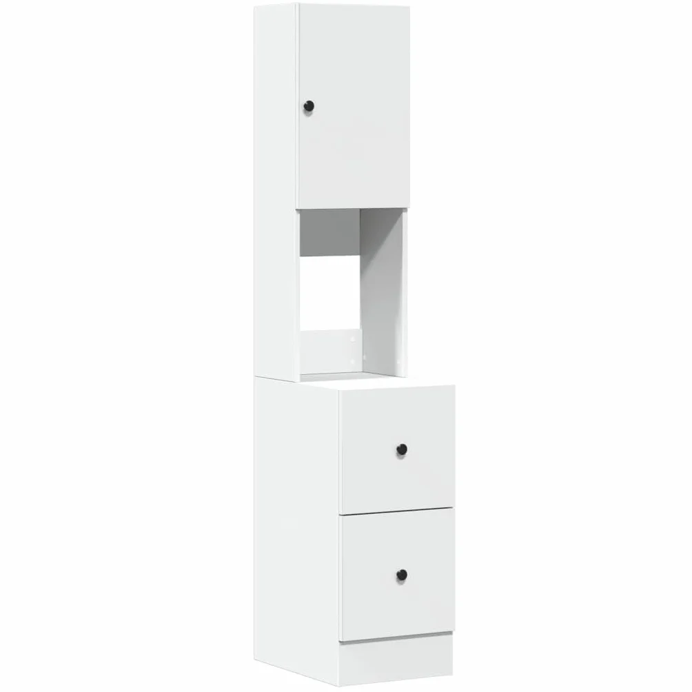 vidaXL Szafka kuchenna biała 35x50x180 cm materiał drewnopochodny wolnostojąca