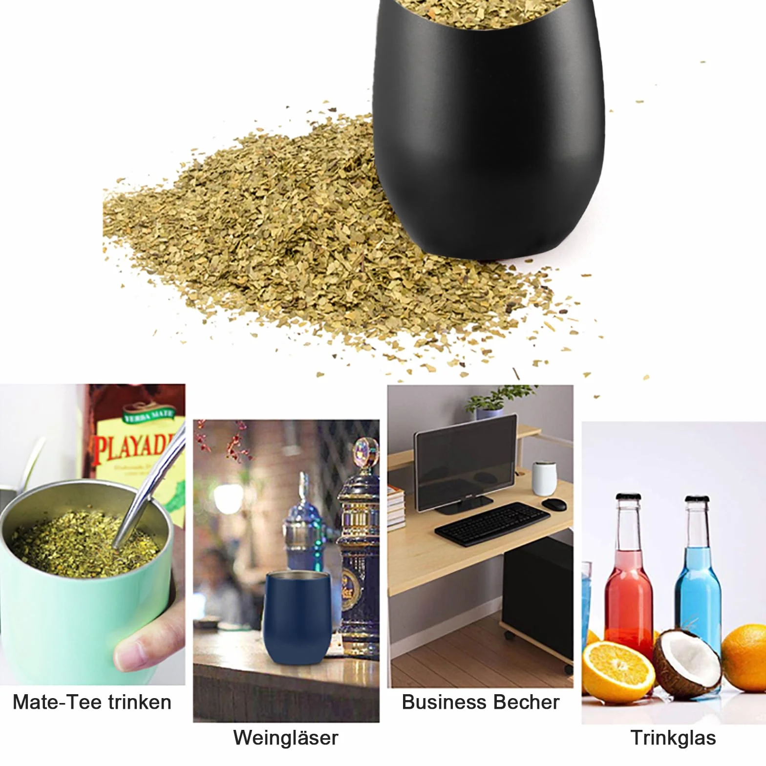 Kubek ze stali nierdzewnej Yerba Mate 360 ml