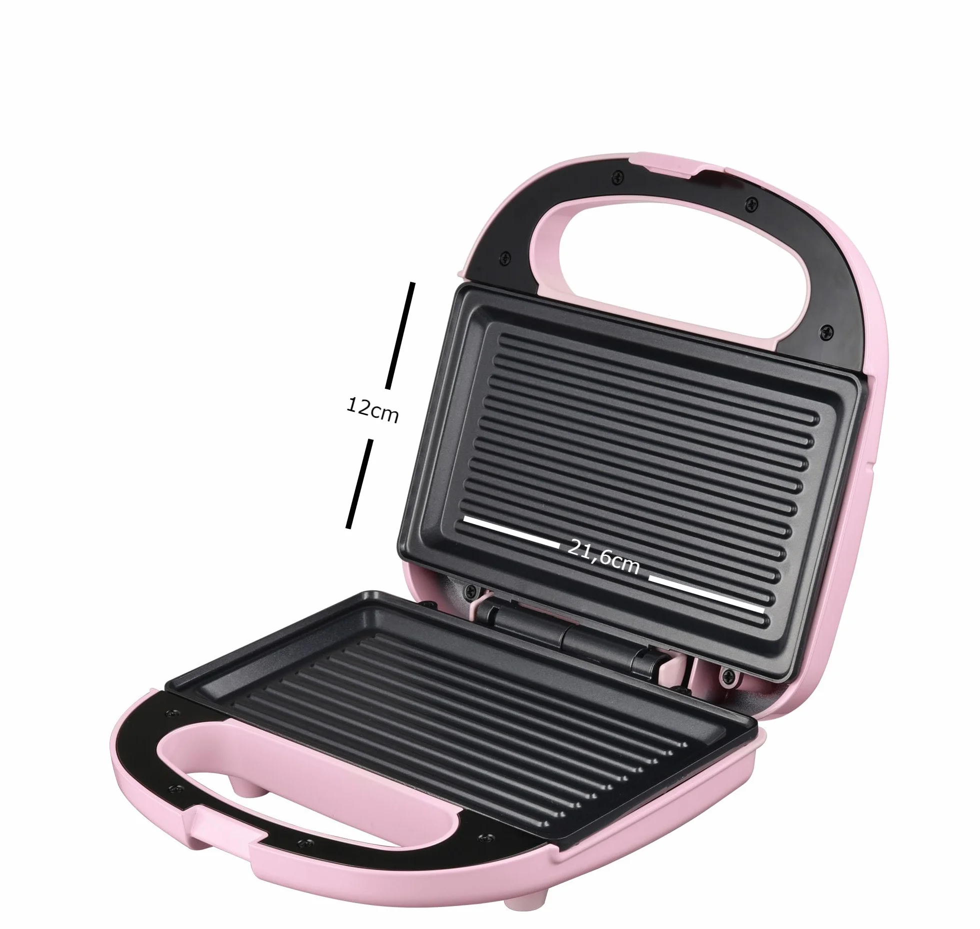 JOCCA Różowy Toster Grill 750W Nieprzywierające Płyty Grillowe Wskaźniki Świecące