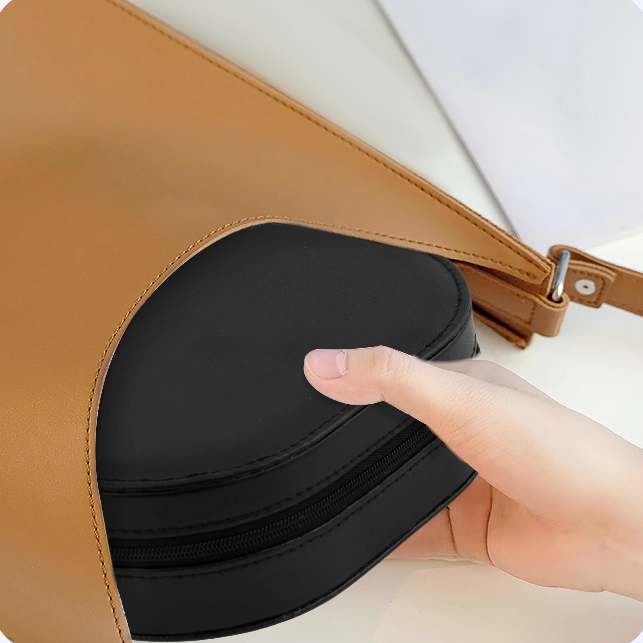 Szkatułka Na Biżuterię Etui Podróżne Małe Pudełko Do Przechowywania Biżuterii Organizer 16,5 x 12 x 5 cm Czarny