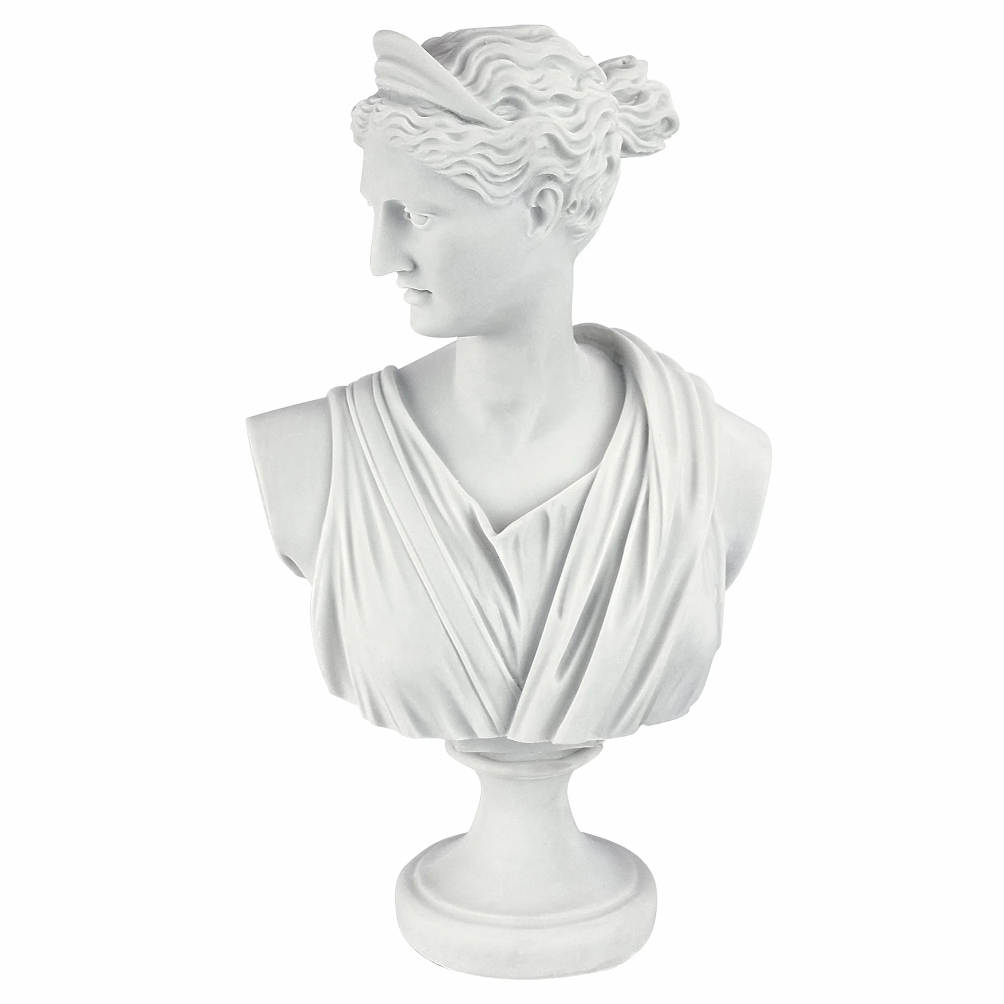 Design Toscano PD72519 Diana of Versailles klejona marmurowa żywica rzeźbiarski biust - biały