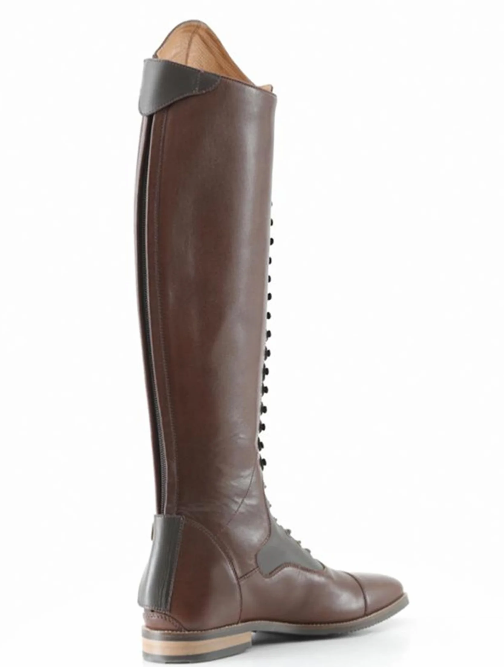 Buty do jazdy konnej w stylu retro PU skórzane sznurowadła dla mężczyzn kobiet długie buty rycerskie na świeżym powietrzu dla początkujących