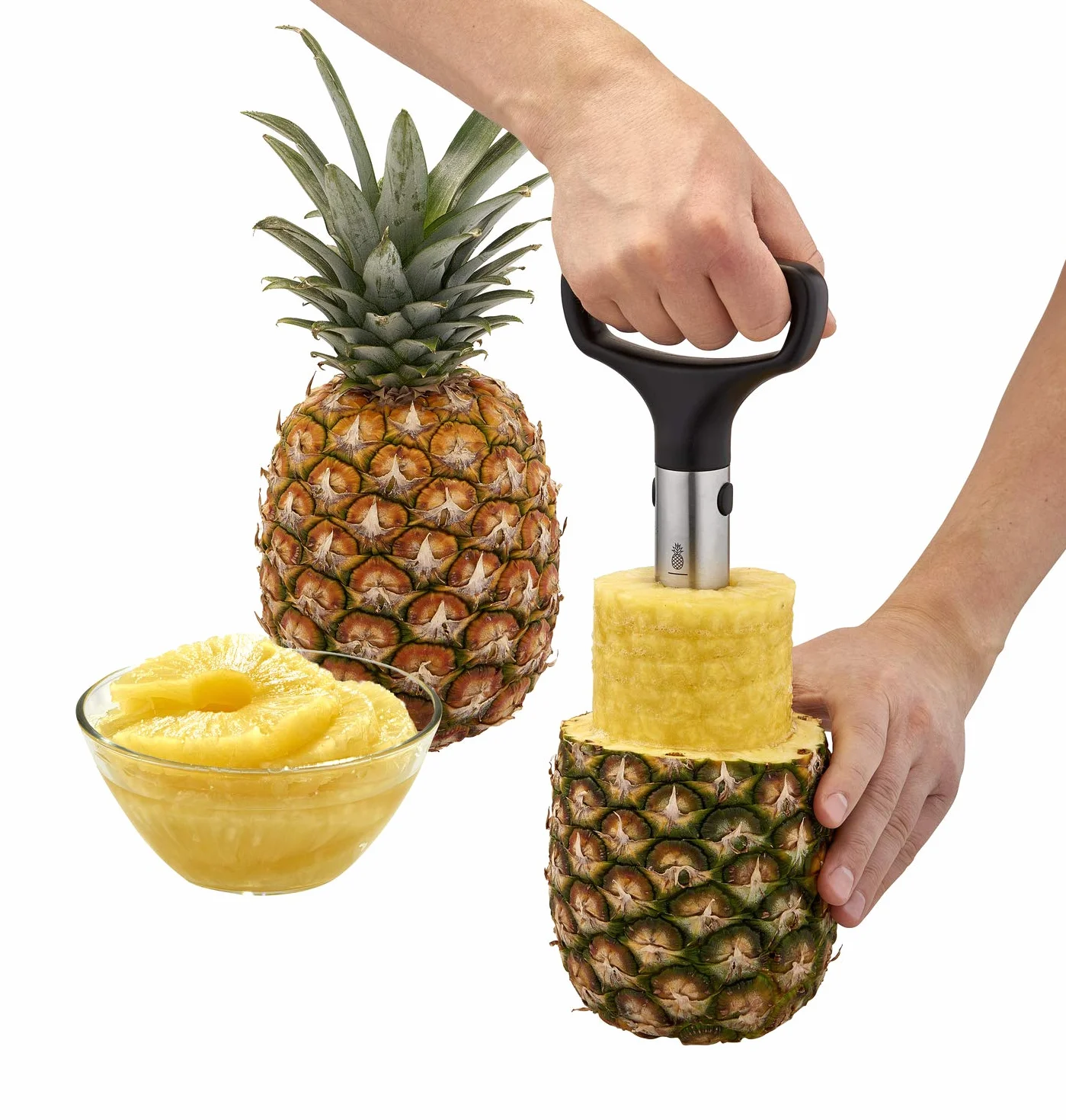 RÖSLE Krajalnica do ananasa Pro, stal szlachetna 18/10, ABS, ergonomiczny uchwyt