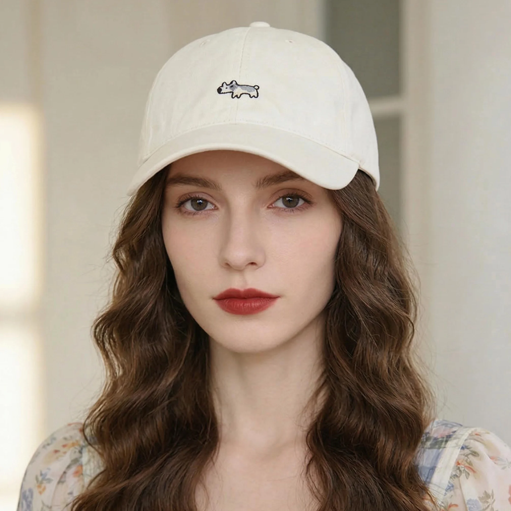 Feng Shui， Damskie czapki z daszkiem - Czapka z daszkiem dla kobiet, Daisy Regulowane damskie czapki z daszkiem dla kobiet Casual Summer Outdoor Sports Tata Czapka przeciwsłoneczna z daszkiem