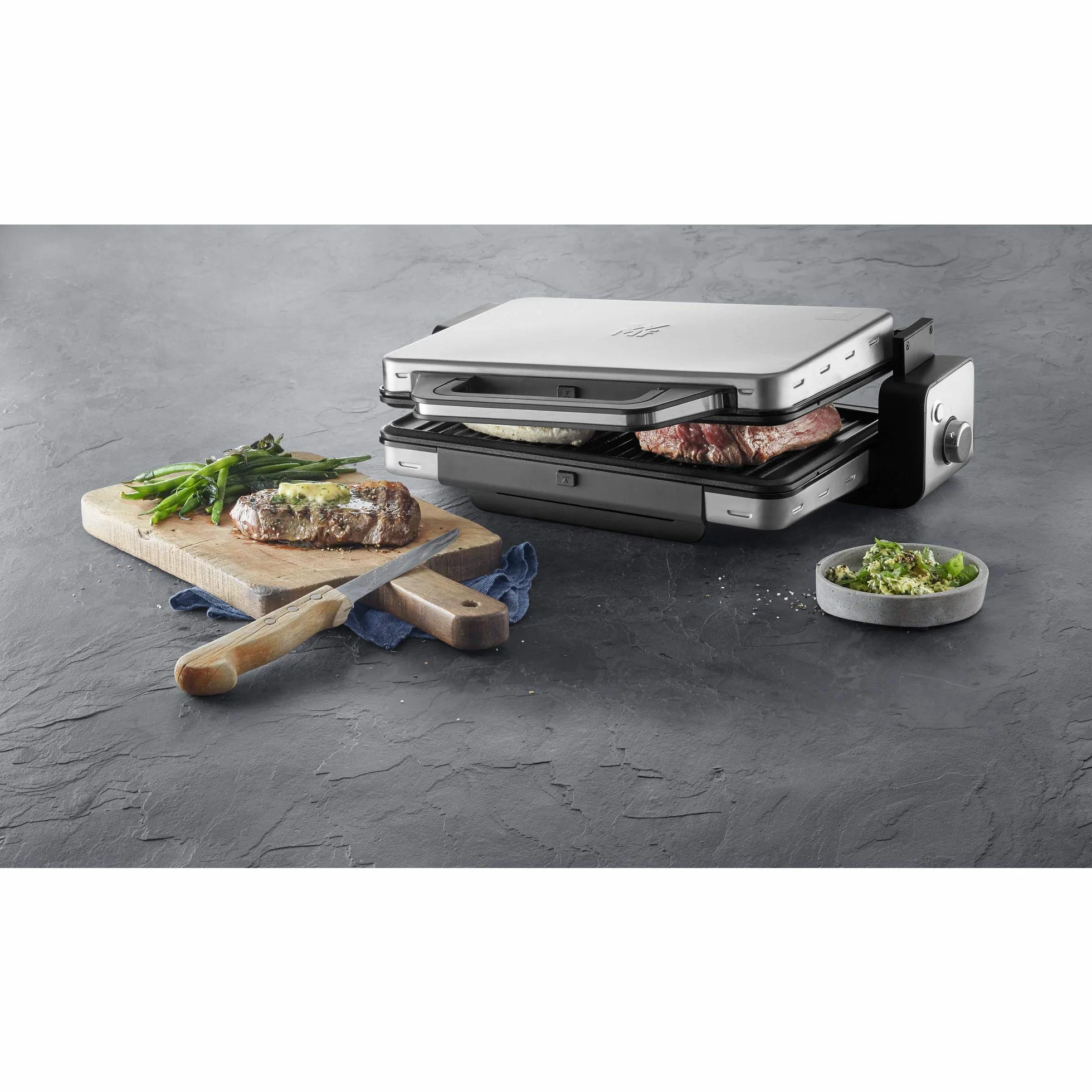 Wmf Lono Lono Grill Kontaktowy, Srebrny/Czarny, 45 x 37 x 15 cm