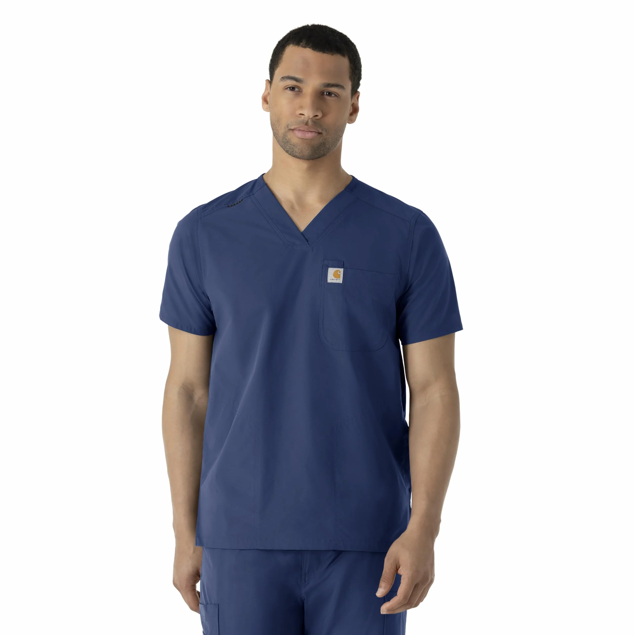 Carhartt Scrubs C16113 Force® Modern Fit V-Neck Top - Medium Regular - Navy