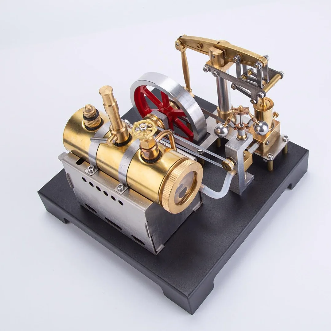 KAROON Model silnika parowego metalowy nośnik kocioł regulator odśrodkowy zestaw DIY 84 szt.