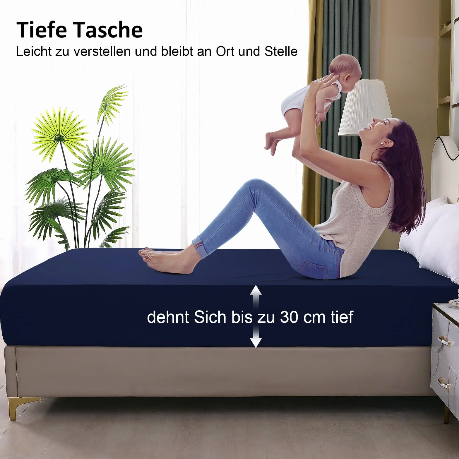 ohano Wodoszczelny ochraniacz na materac 90x200cm, prześcieradło z gumką, oddychający pokrowiec ochronny