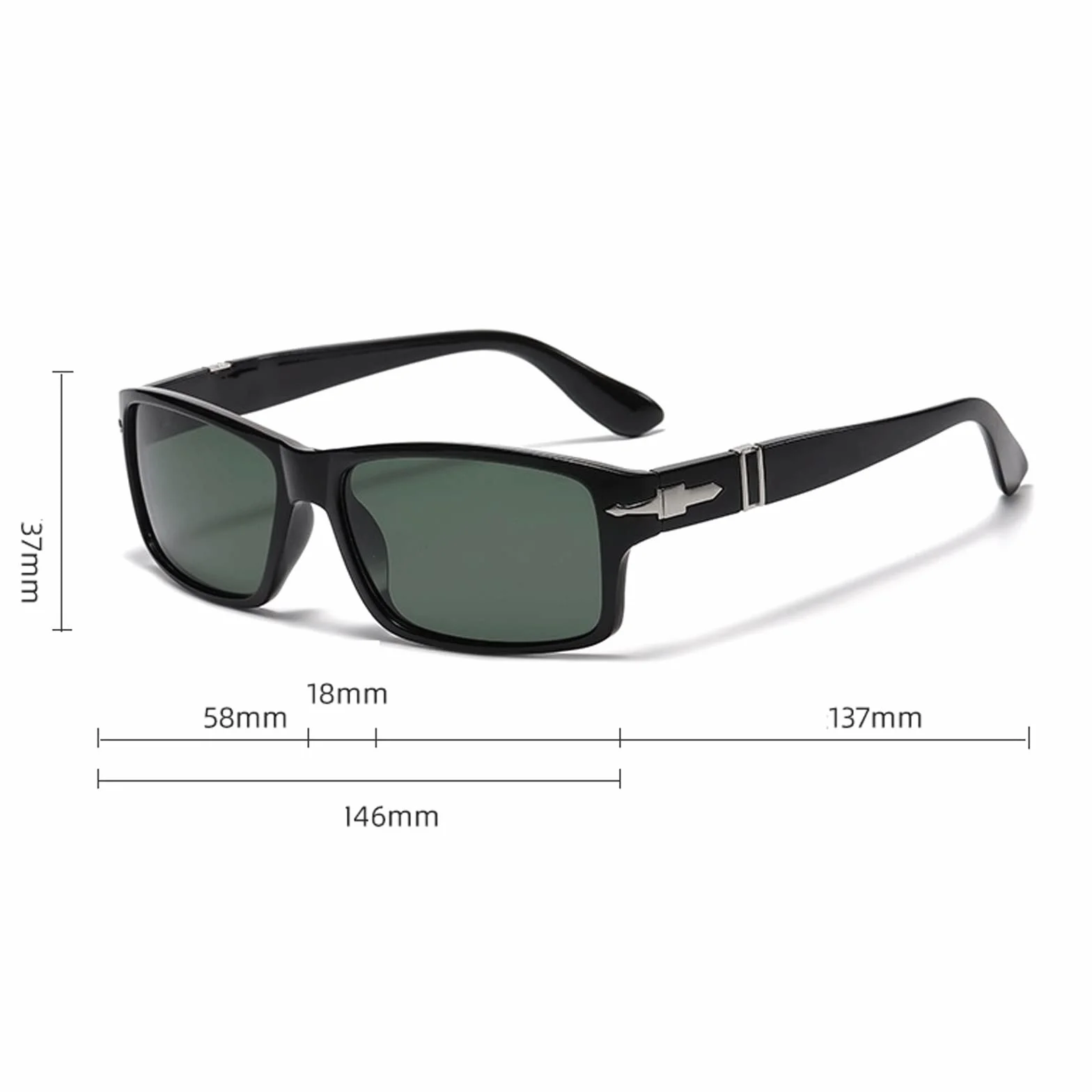 DieffematicMJ Okulary przeciwsłoneczne Klasyczna Moda Styl Styl Spolaryzowane Okulary Mężczyźni Driving Okulary Kierowcy Driving Okulary przeciwsłoneczne (Color : B)
