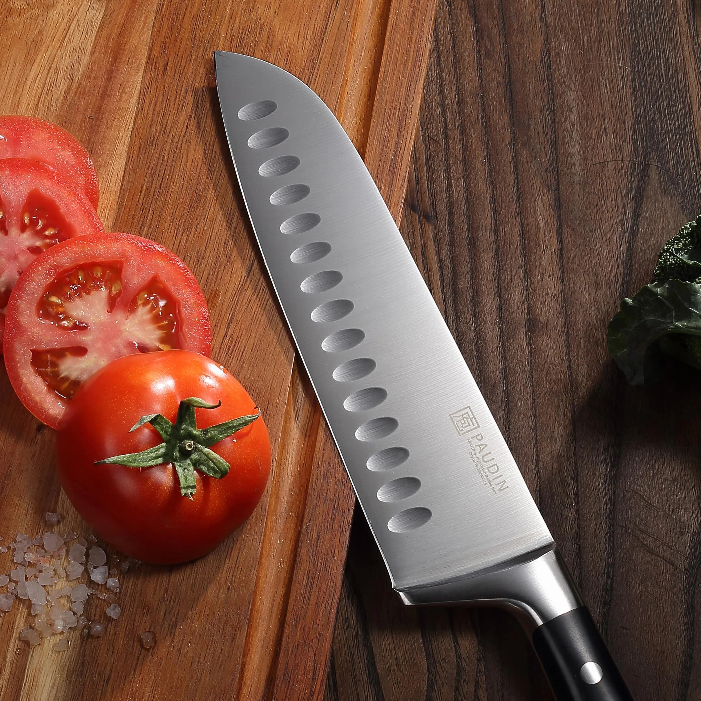 PAUDIN Santoku japoński nóż 17 cm z niemieckiej stali wysokowęglowej