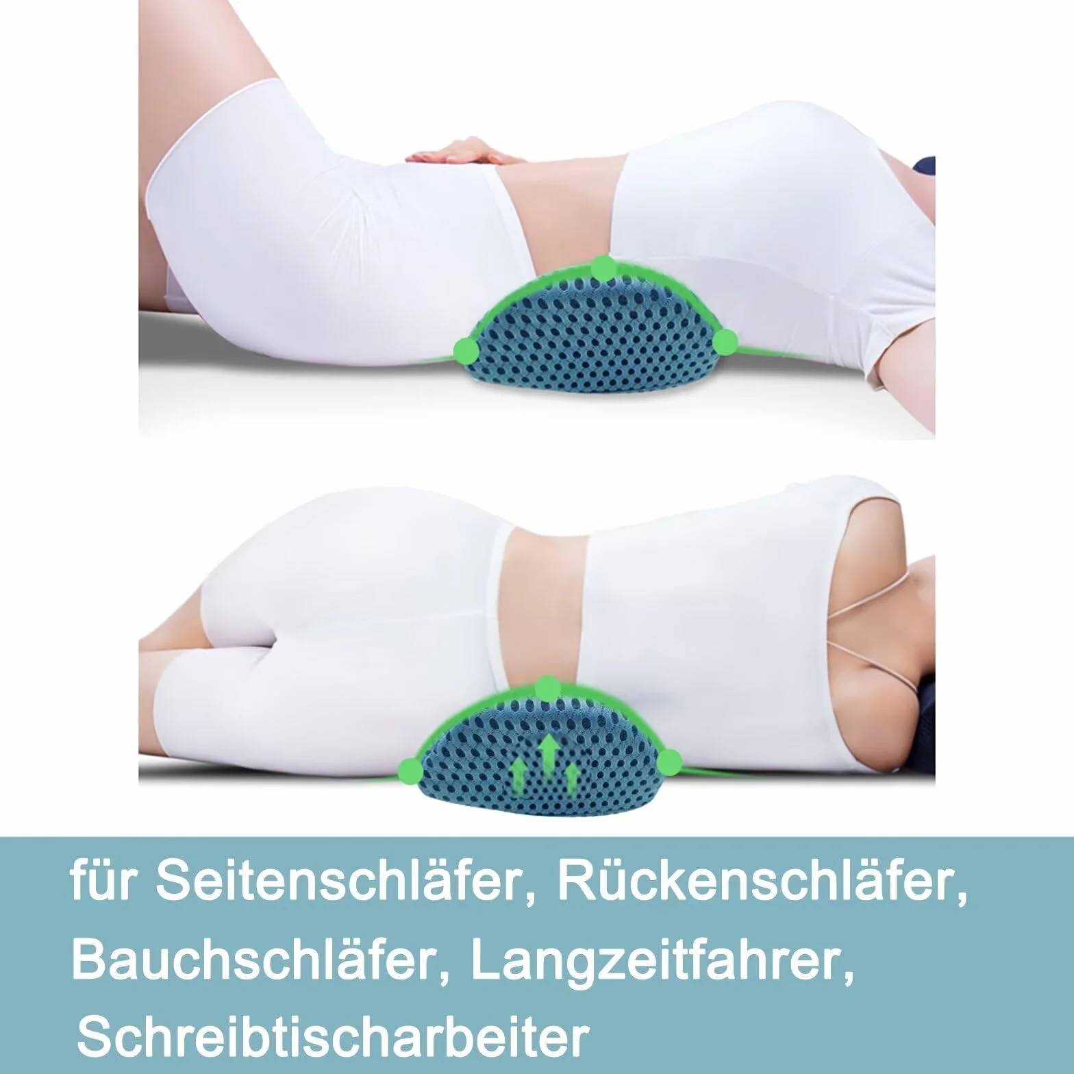 Poduszka lędźwiowa, ergonomiczna poduszka pod plecy, pianka z pamięcią kształtu, poduszka lędźwiowa do samochodu, komfortowa poduszka podpierająca plecy dla odciążenia, poduszka pod plecy do