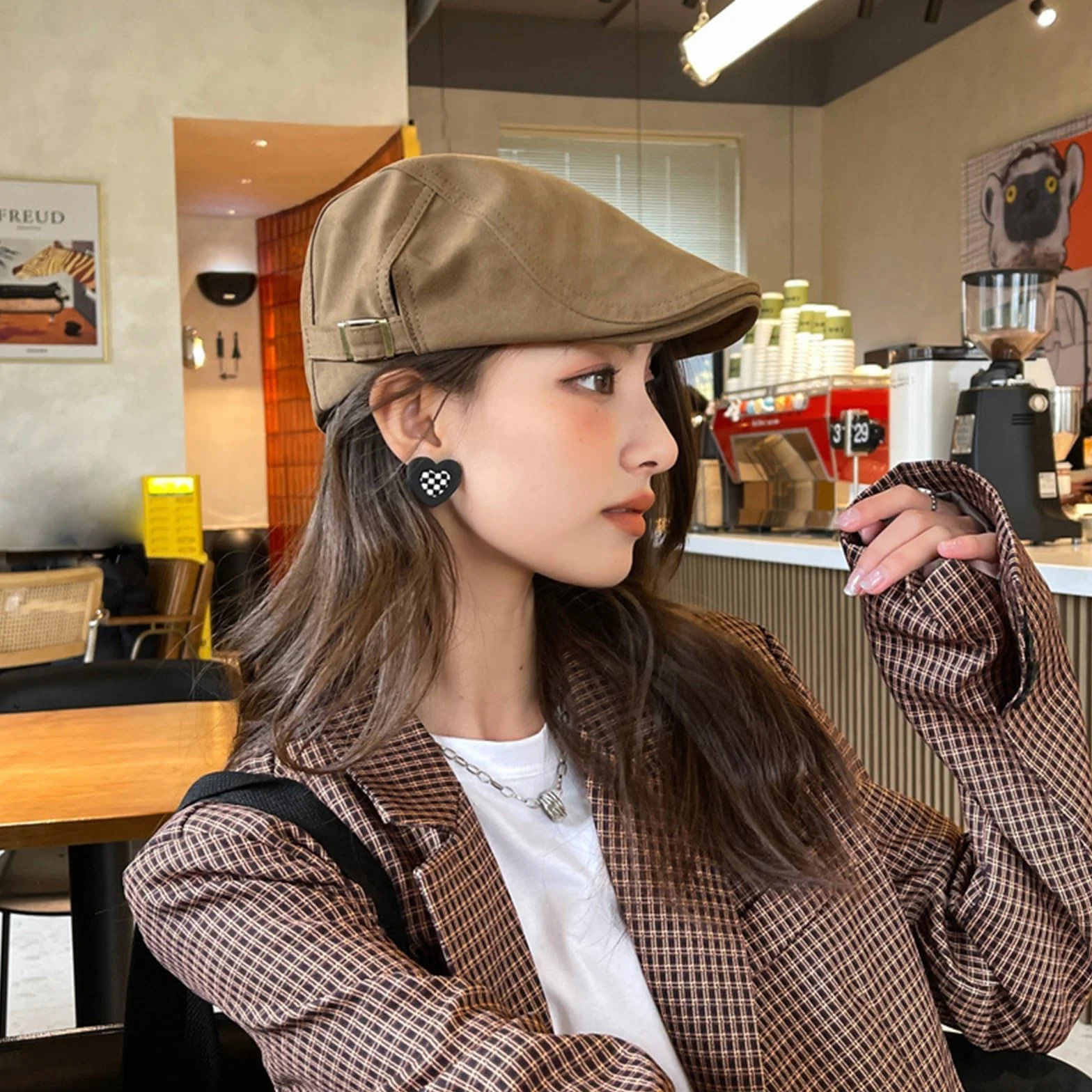 Retro Vintage Street Beret Cap, męskie płaskie regulowane czapki beret, czapka Paperboy, beret kapelusze dla mężczyzn i kobiet