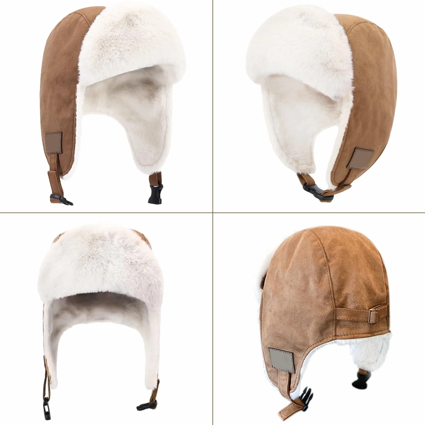 1 x czapka zimowa, czapka zimowa dla kobiet i mężczyzn, ochrona przed zimnem i ciepła, zimowa czapka chroniąca słuch, krótkie rondo, aksamitna czapka zimowa, regulowana czapka, uniseks,