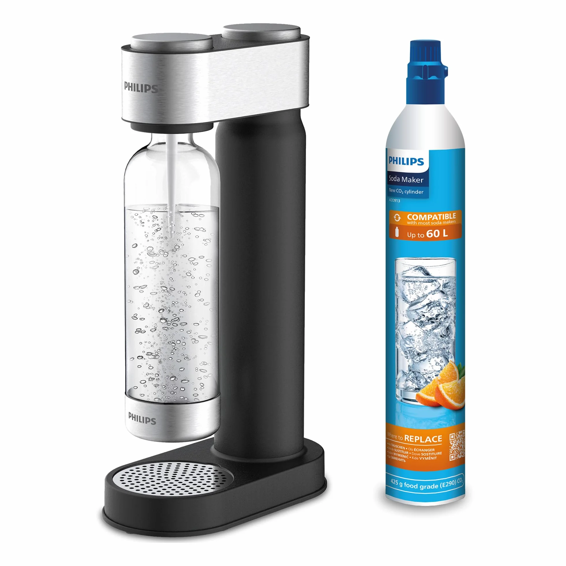 Philips ADD4902BK/10 GoZero saturator wody 1 l czarny