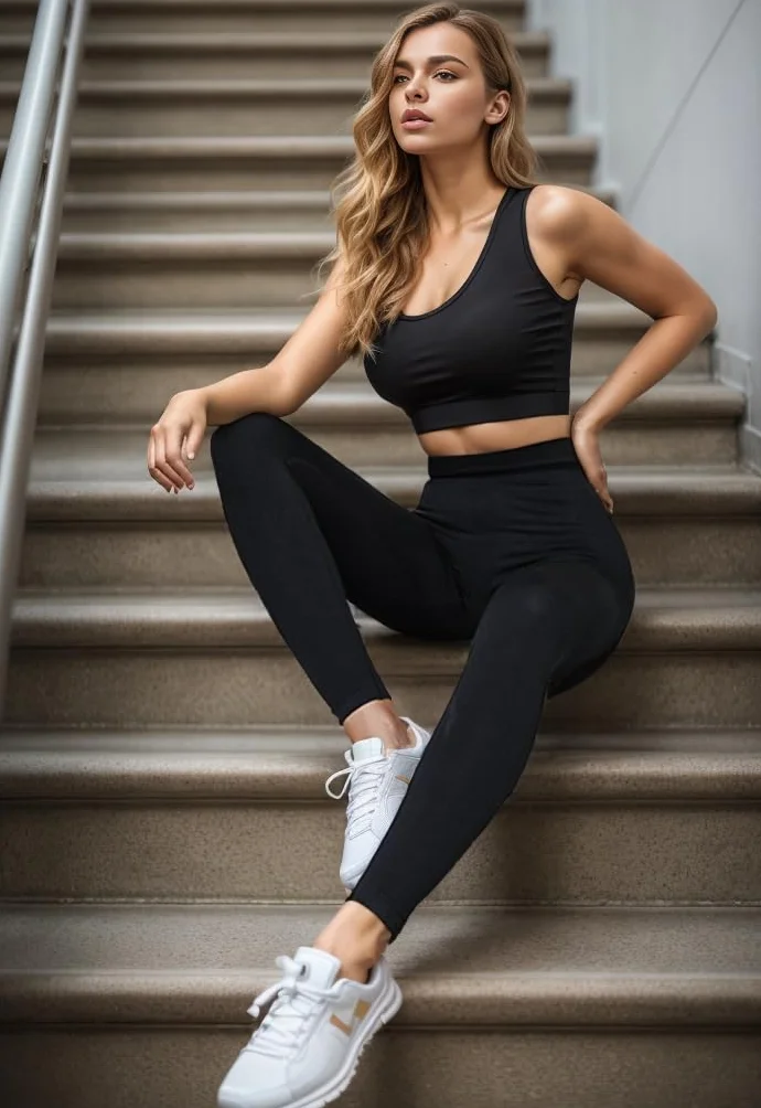 Merlvida Damskie legginsy sportowe z wysokim stanem z kieszeniami, odporne na przysiady, długie spodnie treningowe z kontrolą brzucha, legginsy gimnastyczne, rozciągliwe spodnie do jogi