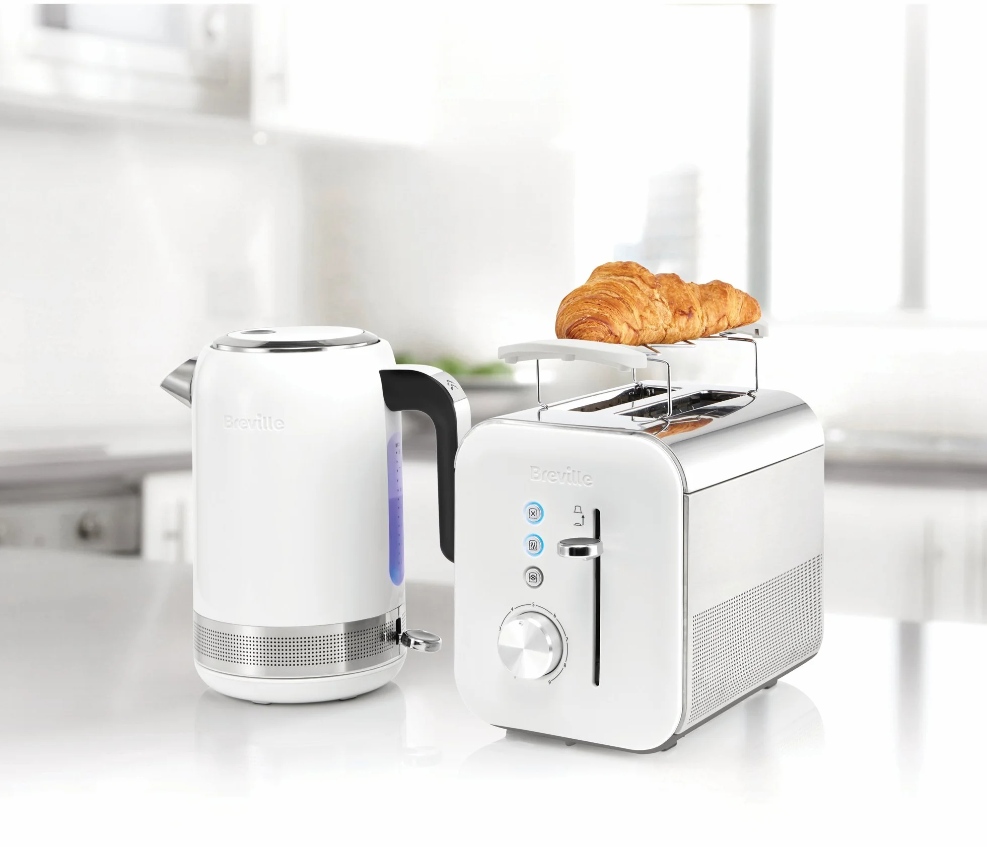 Breville Opiekacz do Tostów High Gloss Biały Stalowy 20.6 x 31.4 x 29 cm