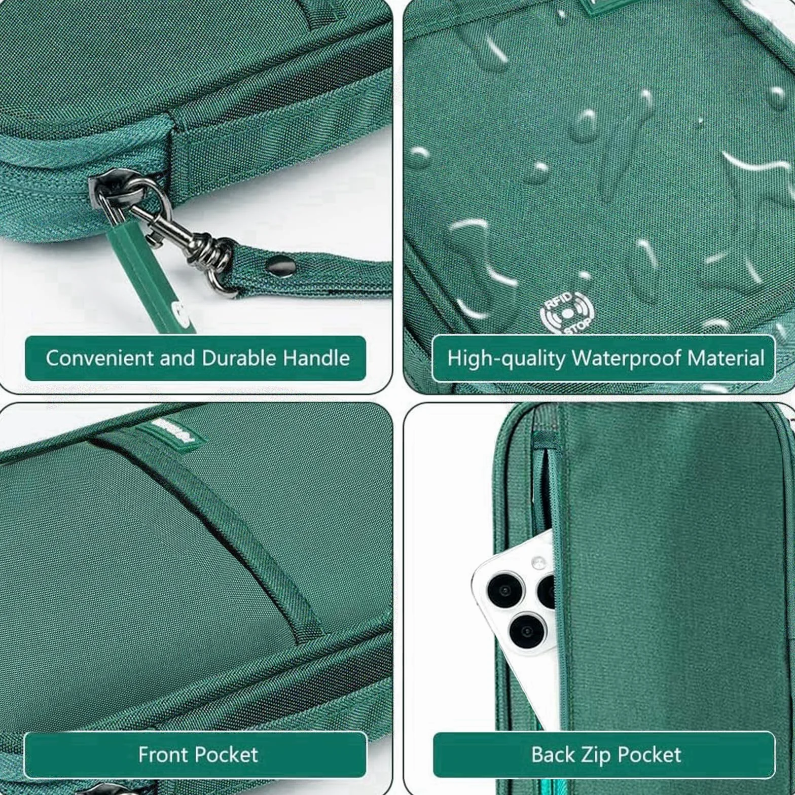 Aucuu Rodzinna torba na paszport, ochronne etui na paszport, wodoodporny organizer podróżny, organizer na dokumenty podróżne, przenośne etui na paszport i portfel na dokumenty, na karty kredytowe