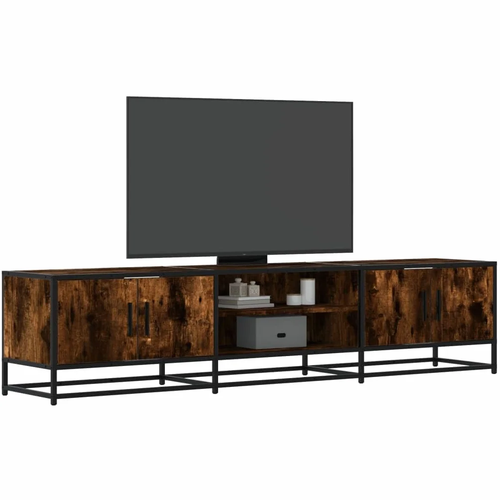 vidaXL Szafka RTV pod Telewizor Przydymiony Dąb 180x35x41 cm