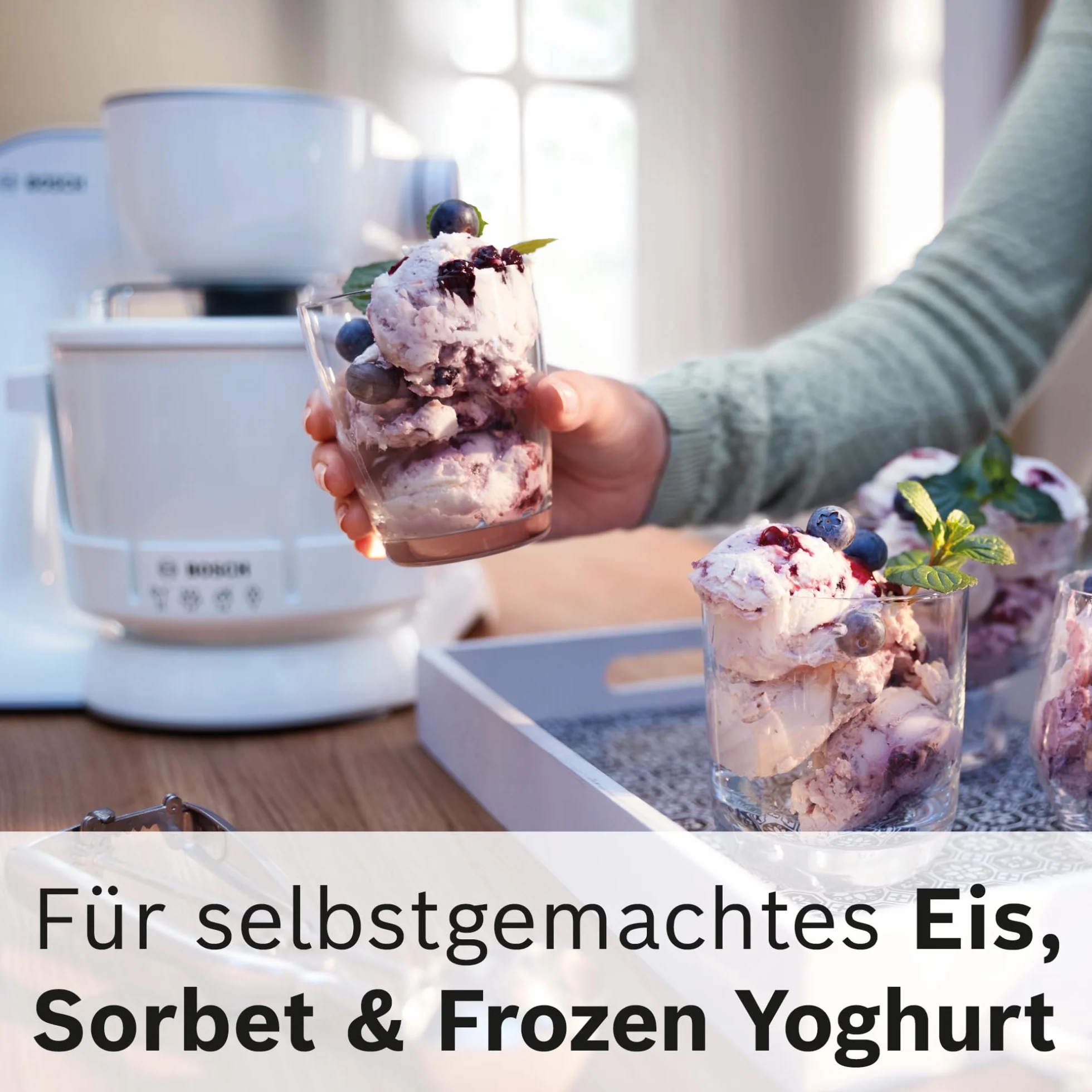 Bosch MUZ5EB2 maszyna do lodów 550 ml biała do robota kuchennego serii 4