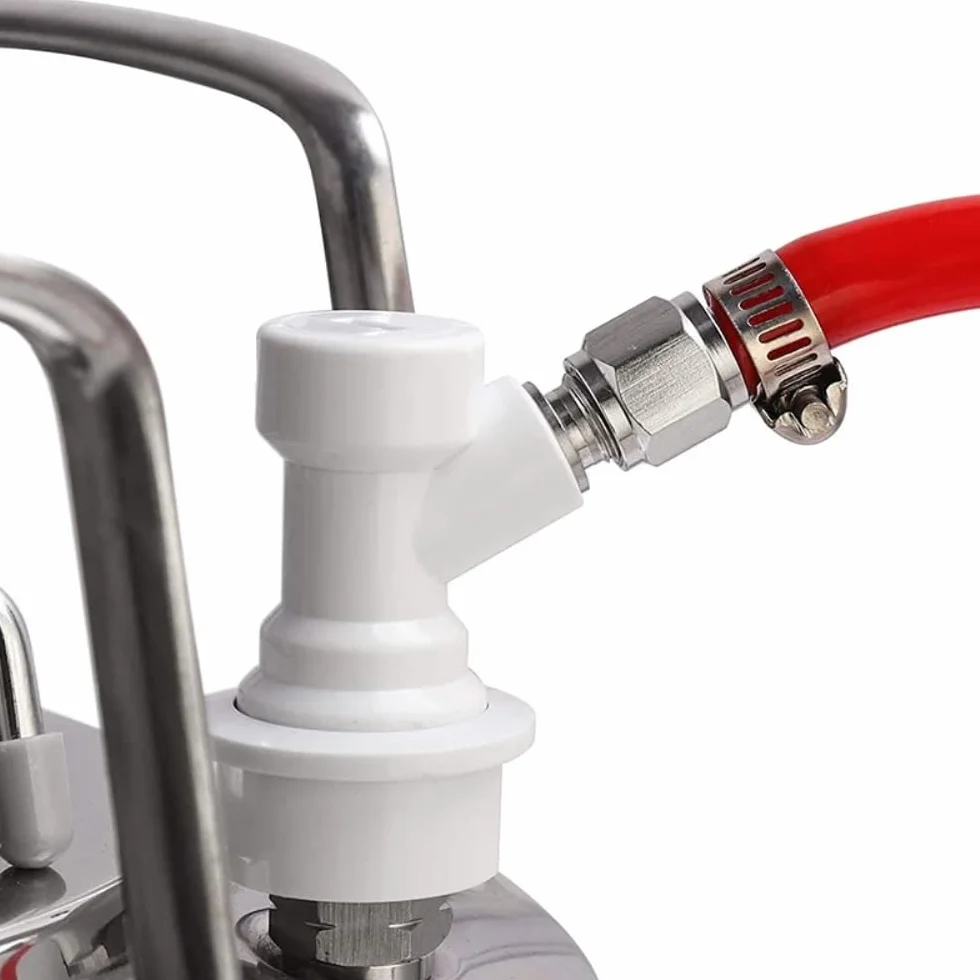 Browarnictwo domowe 5/16 "Blokada kulowa Zespół przewodu gazowego piwa Wąż PCV z nakrętką obrotową Barb Zestaw rurek dozujących gaz CO2 do beczki