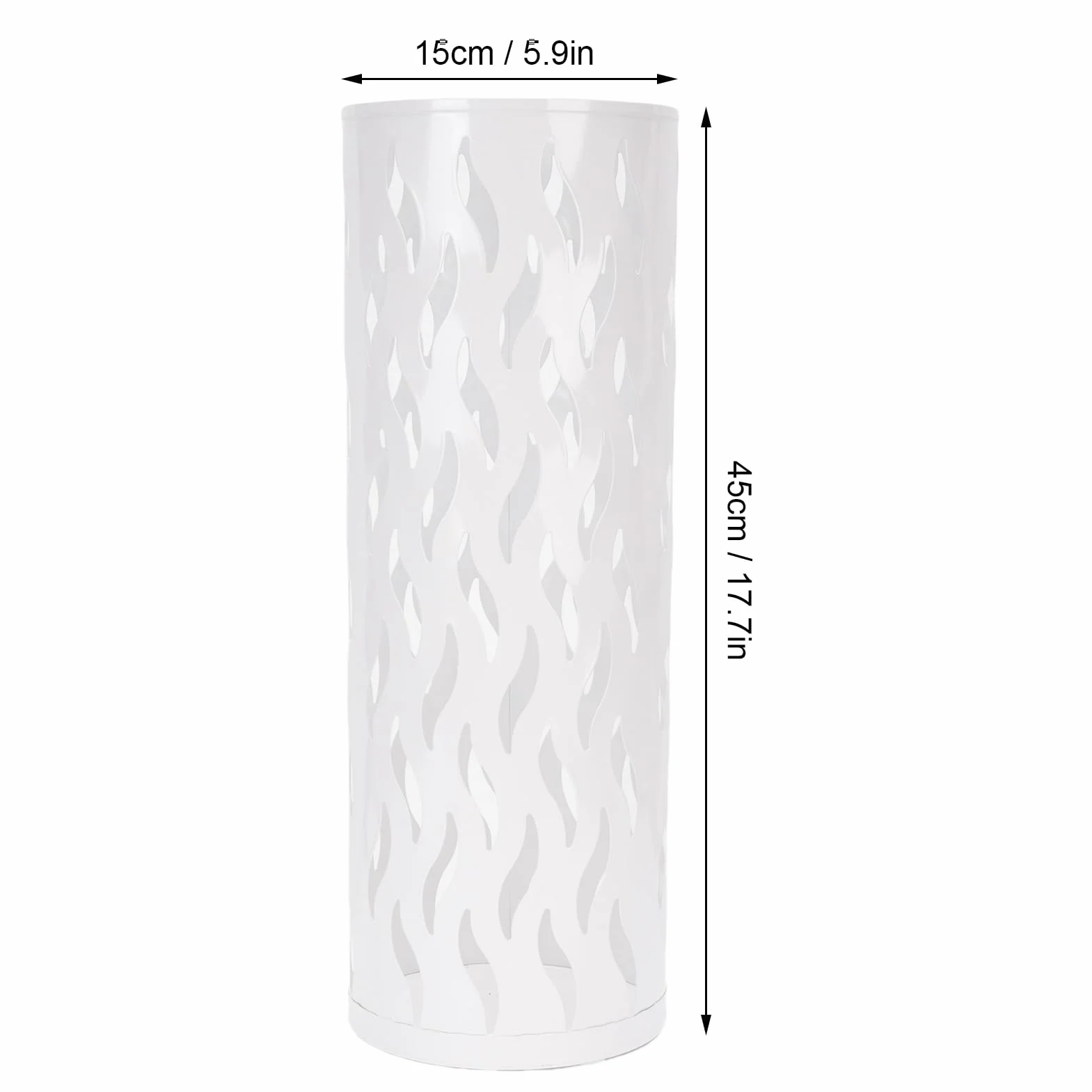 Stojak na Parasole Aluminiowy 17,7 x 5,9 x 5,9 Cala Biały