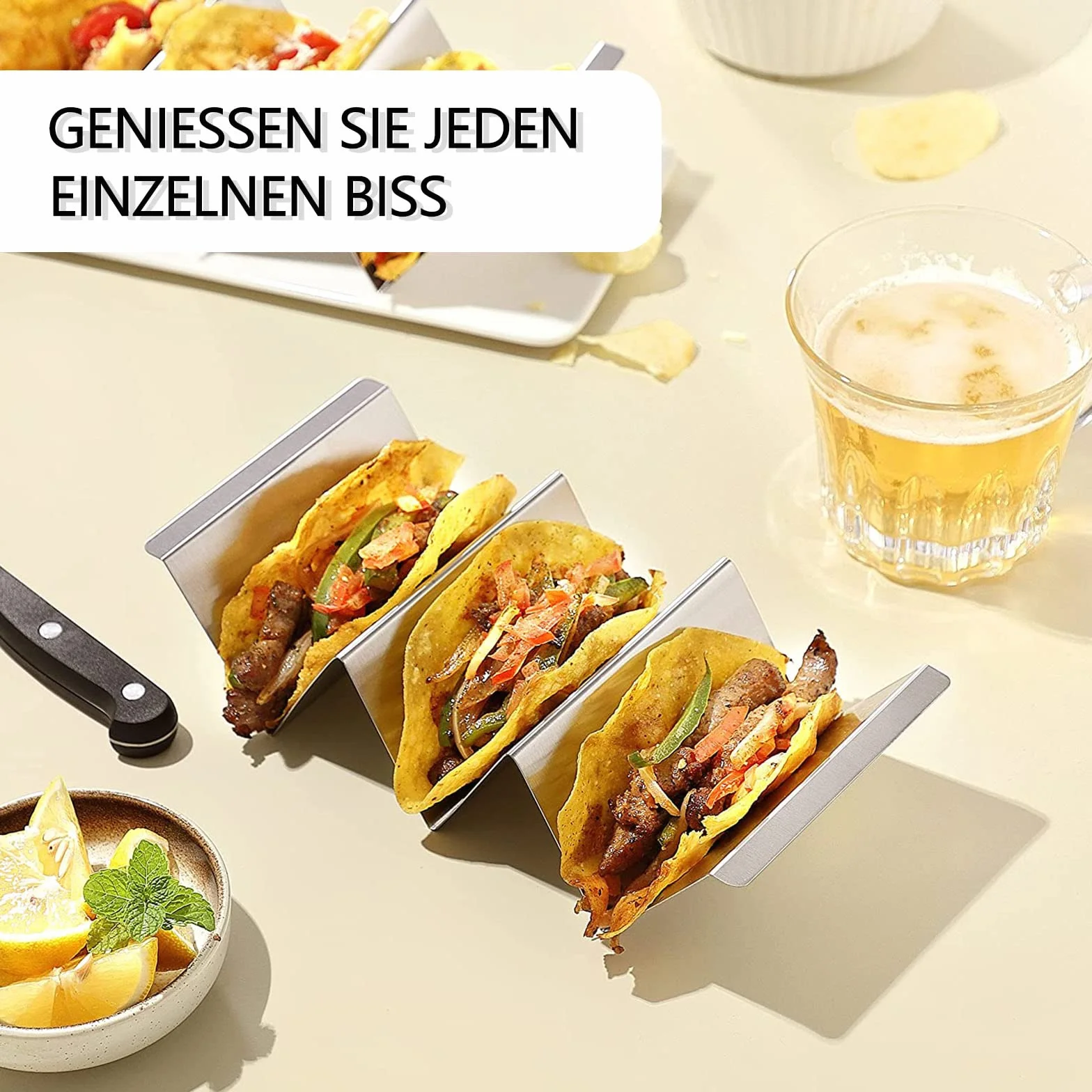 Taco uchwyt na kanapki, do restauracji, domu, na piknik, imprezę, festiwale, 2 sztuki