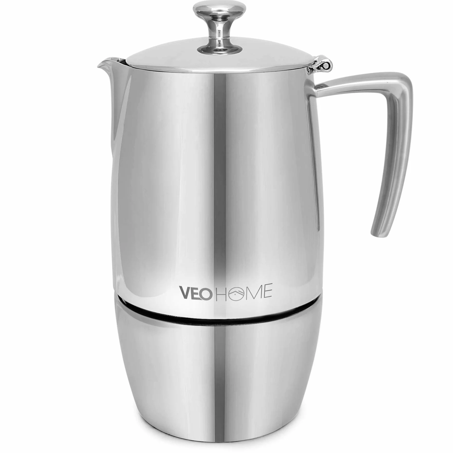 VeoHome Mokka Pot zaparzacz do espresso 10 filiżanek 500 ml stal nierdzewna indukcyjna