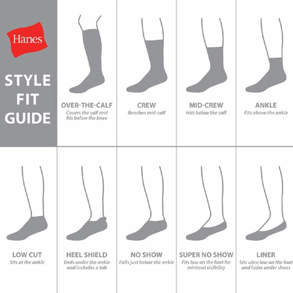 Hanes Męskie skarpety FreshIQ™ X-Temp® 12 szt. (LTAC16) - białe -6-12 - 12 szt
