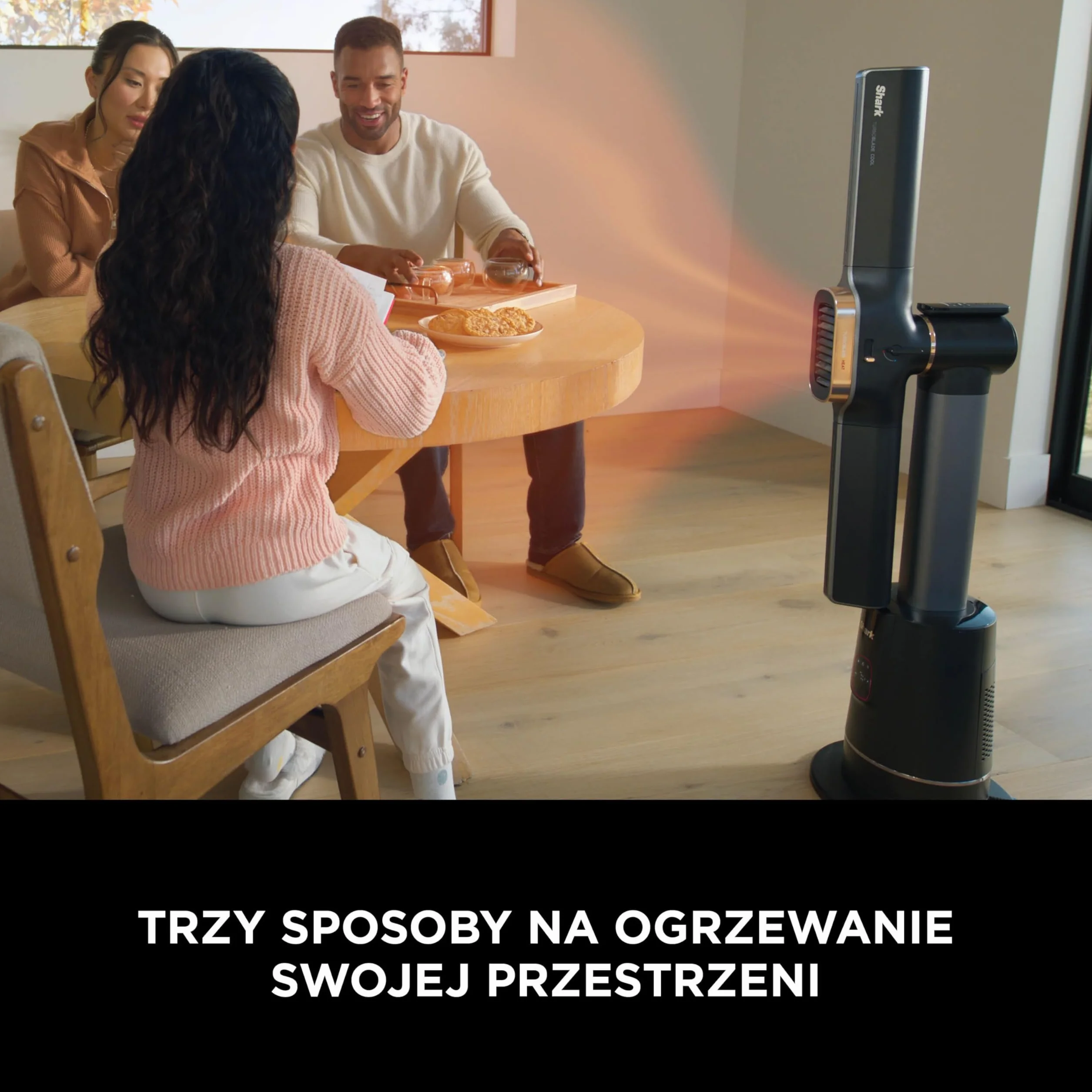 Shark TurboBlade Cool termowentylator podwójny wentylator nagrzewnica z pilotem czarny TH200EU