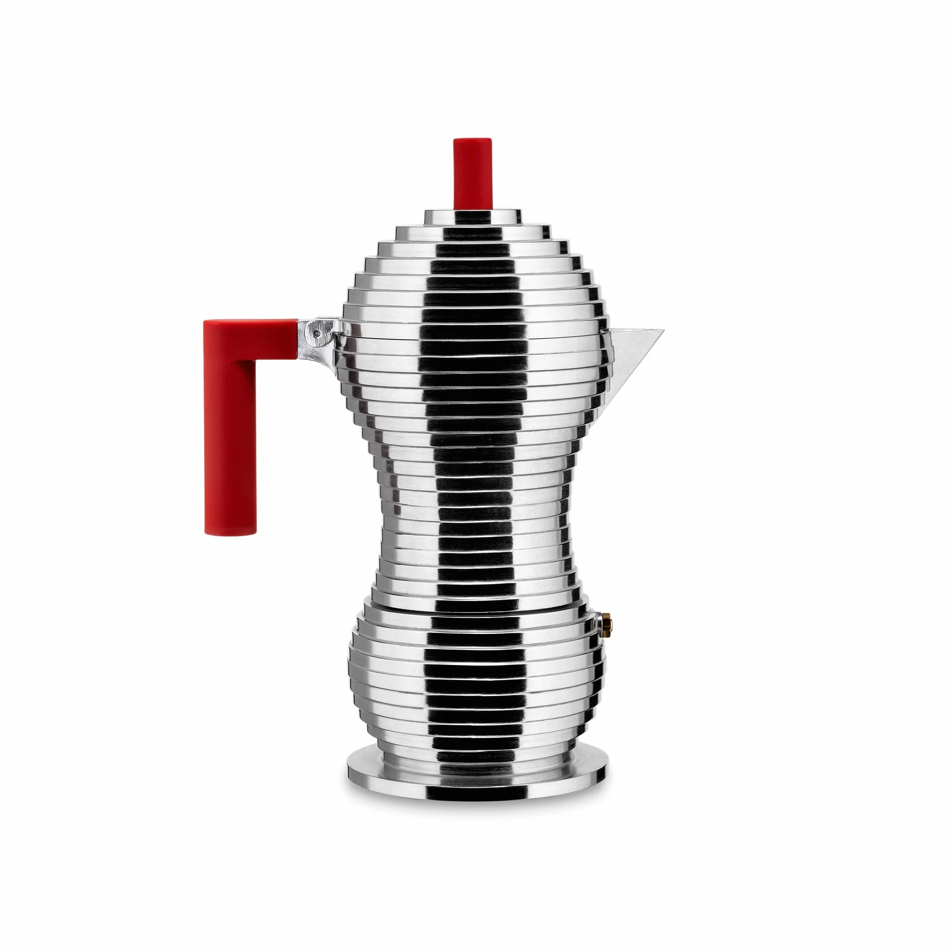 Alessi MDL02/6 R Ekspres do kawy z odlewu aluminiowego czerwony 6 filiżanek