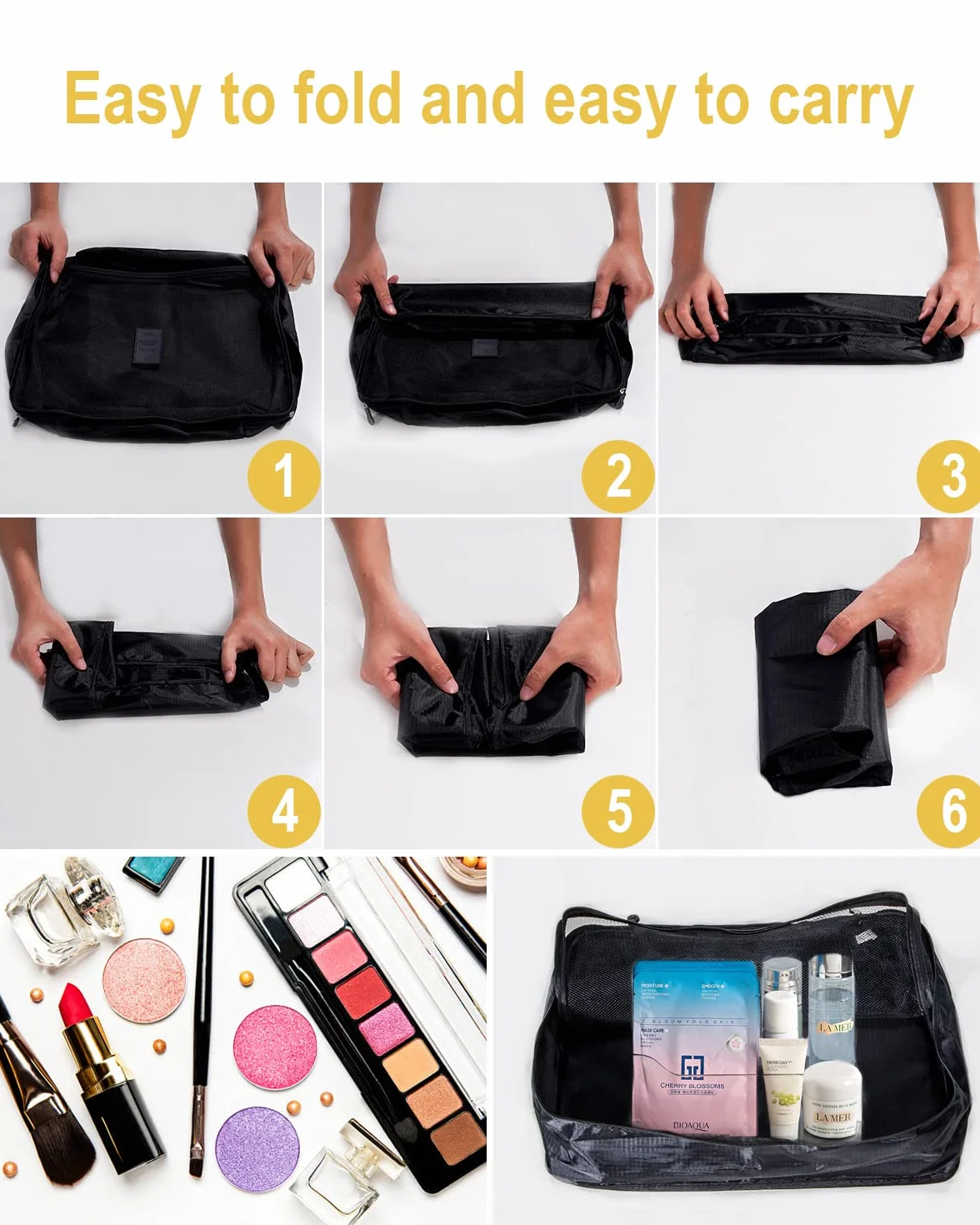 Billybath ‎Koffer Organizer Organizer, Czarny, ‎31 x 20 x 4 cm; 230 g, 8 Elementów