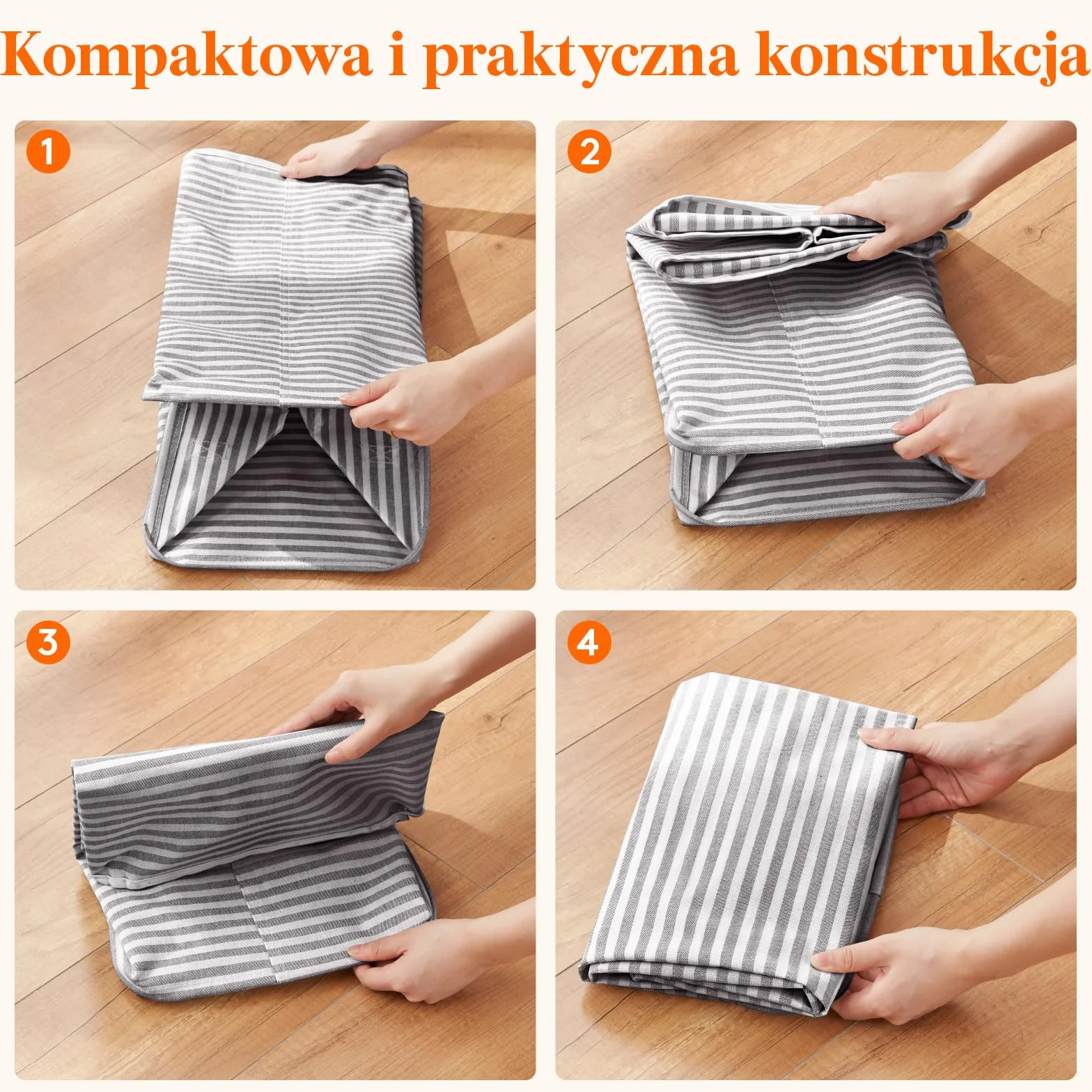 Lifewit Kosz na Pranie Składany Wodoodporny 100L Szary