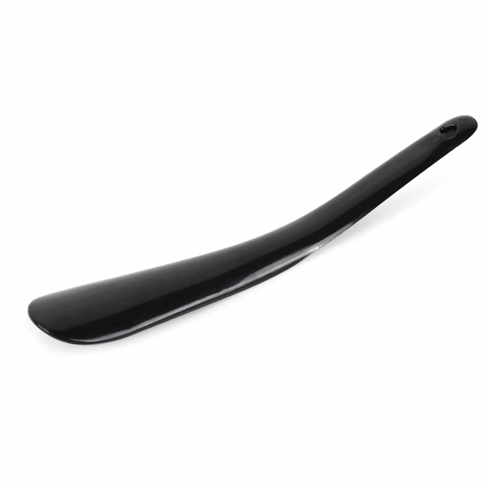 Łyżka do butów, zabytkowa łyżka do butów, 1 szt. 19,5 cm łyżki do butów w kształcie, plastikowe akcesoria, elastyczne narzędzia podnoszenia, pomoc zakładaniu dla seniorów(Schwarz)