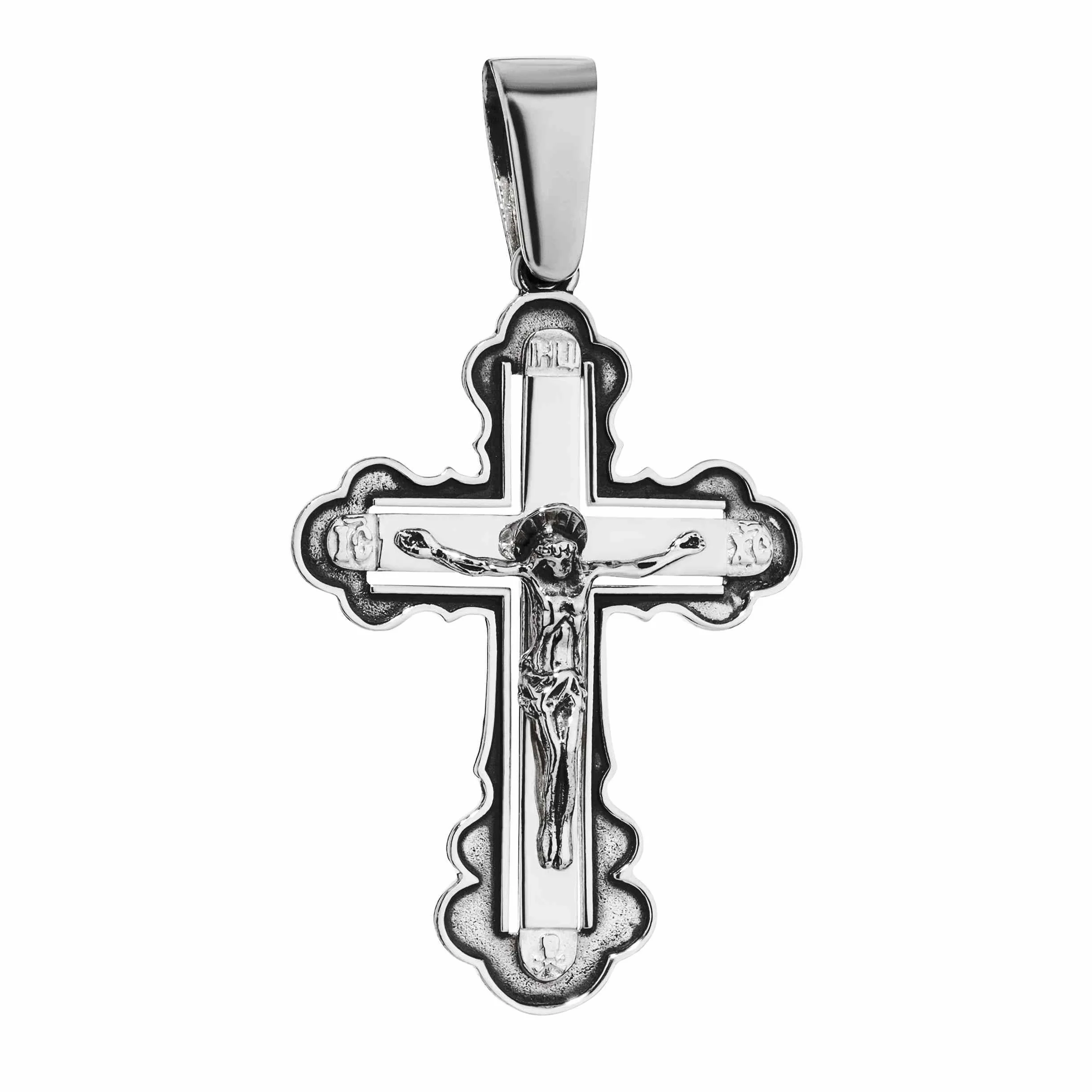 NKlaus Exquisiter zawieszka do łańcuszka ze srebra próby 925, krucyfiks, 42 x 30 mm, elegancja w szczegółach 15473, Srebro