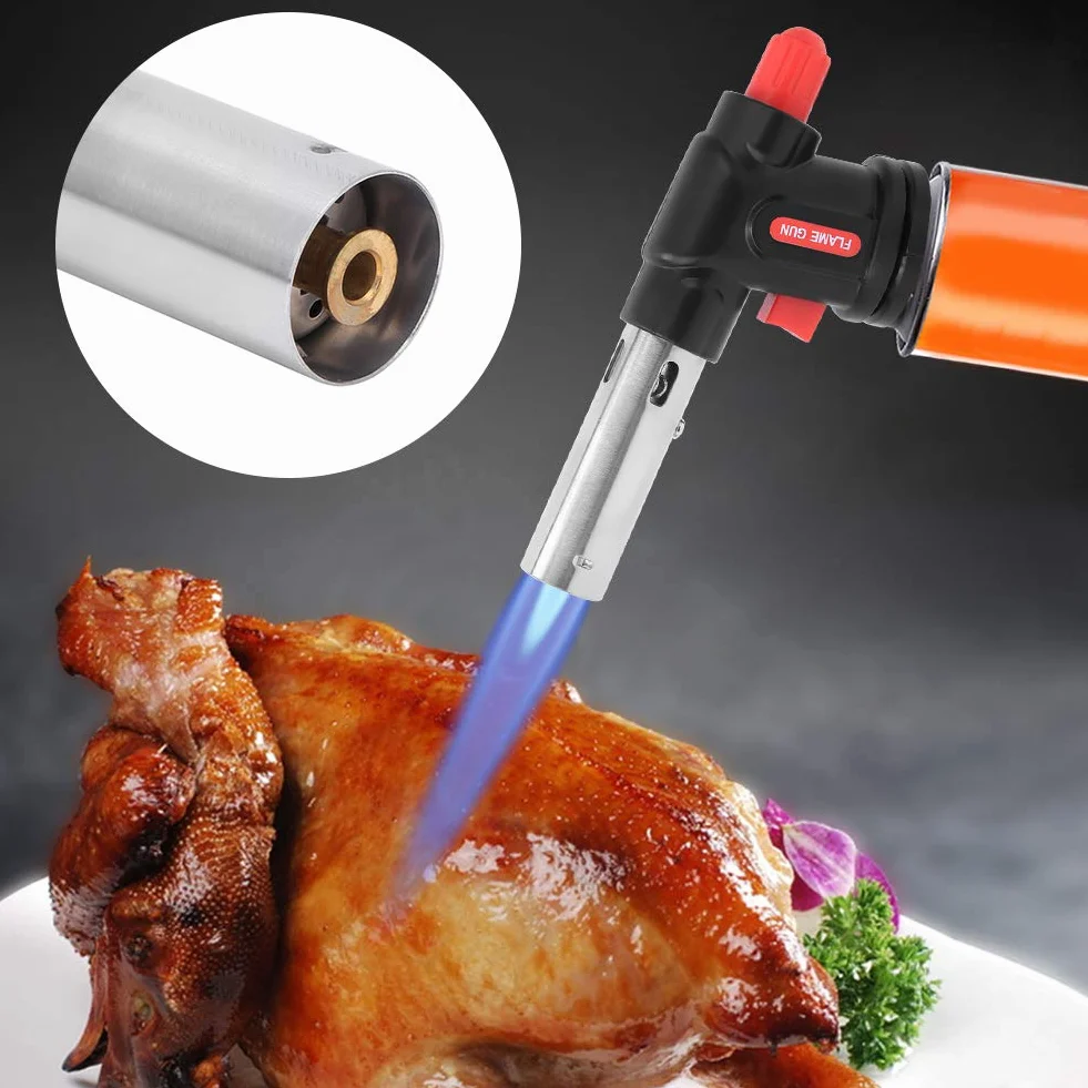 Palnik kuchenny, regulowany pistolet natryskowy, elektroniczny pistolet do spawania, zapłonu, do użytku na zewnątrz i w kuchni, gotowania, pieczenia, 1300 ℃