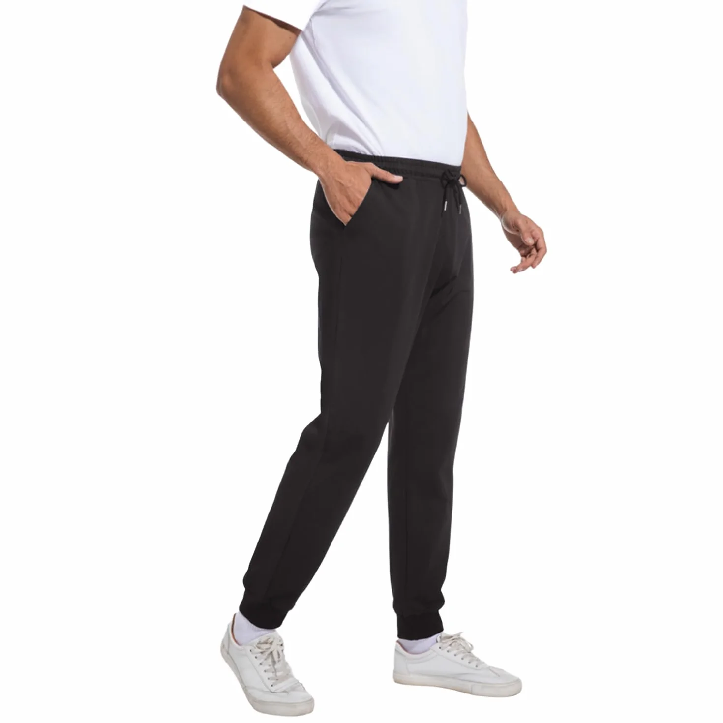 Spodnie do Joggingu Męskie Bawełniane Spodnie Sportowe Spodnie Treningowe Spodnie do Biegania Długie Spodnie Rekreacyjn z Kieszeniami dres Treningowy