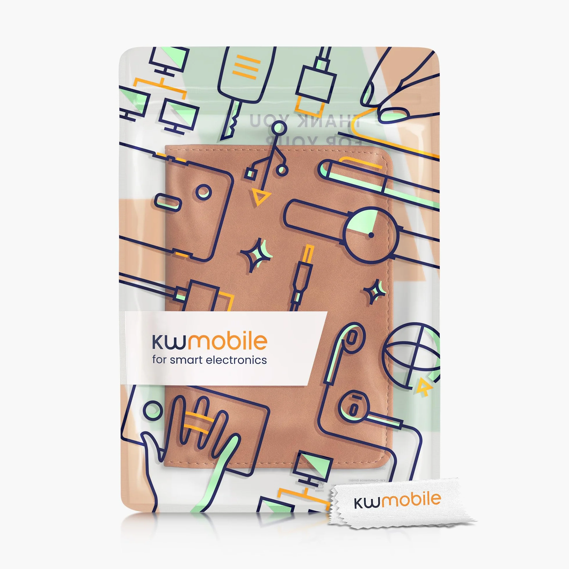 kwmobile Etui ze sztucznej skóry zamszowej broszura do samochodu - etui na powieki - Przegródki na karty licencyjne - Jasnobrązowa okładka na dokumenty