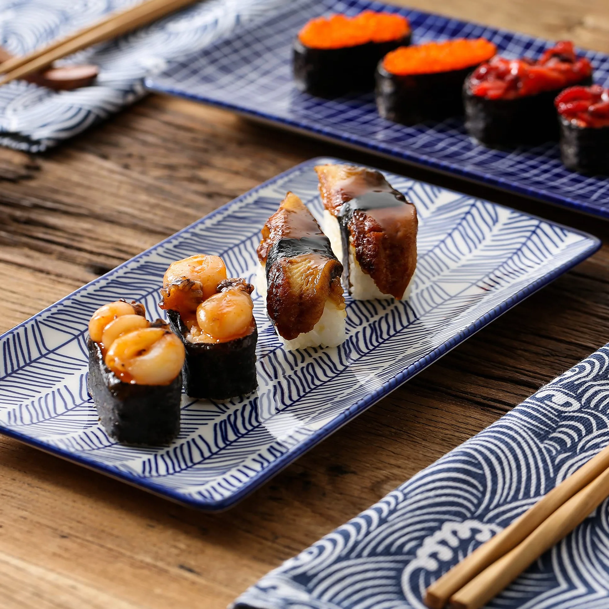 Vancasso TAKAKI 6-częściowy porcelanowy zestaw sushi dla 2 osób