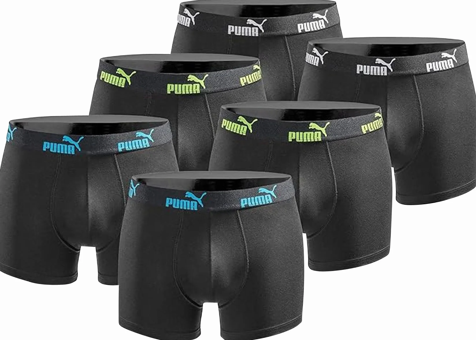 PUMA Bokserki męskie, 6 sztuk, Basic Black Limited Edition