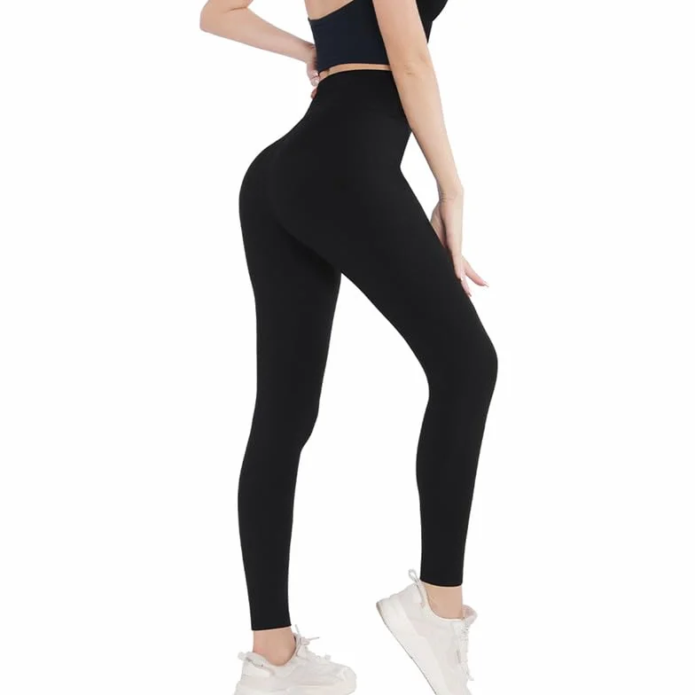 Flintronic Damskie legginsy sportowe, długie spodnie gimnastyczne damskie, spodnie fitness slim fit, spodnie damskie, spodnie z wysokim stanem elastyczne/miękkie do fitnessu jogi kolarstwa