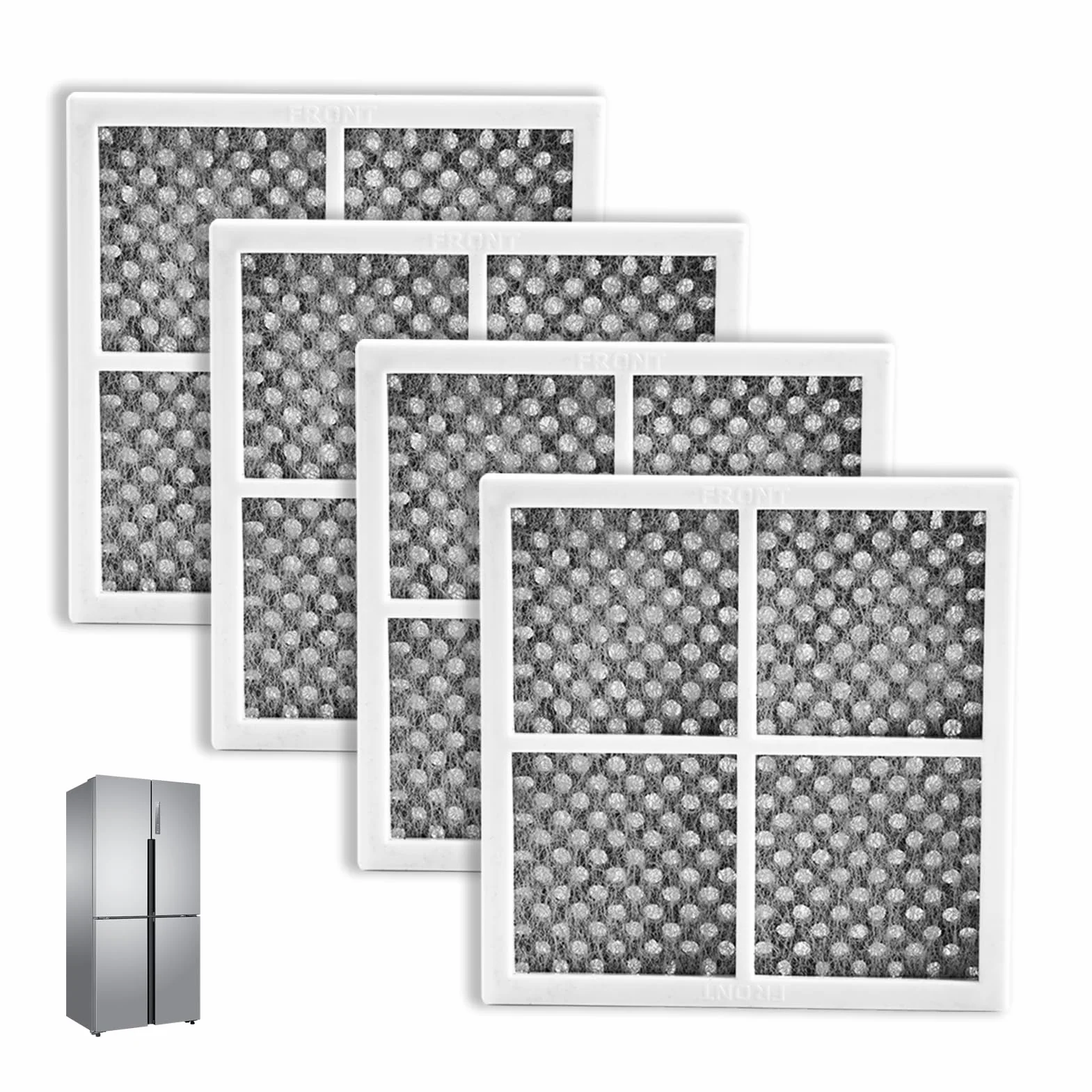 LG - LT120F filtr powietrza do lodówki, filtr z węglem aktywnym, zamiennik filtra powietrza, filtr powietrza LG Pure Fresh do ADQ73214405, ADQ73214404, ADQ73214408, LFX31925SW, LFX31925SB, 4 sztuki
