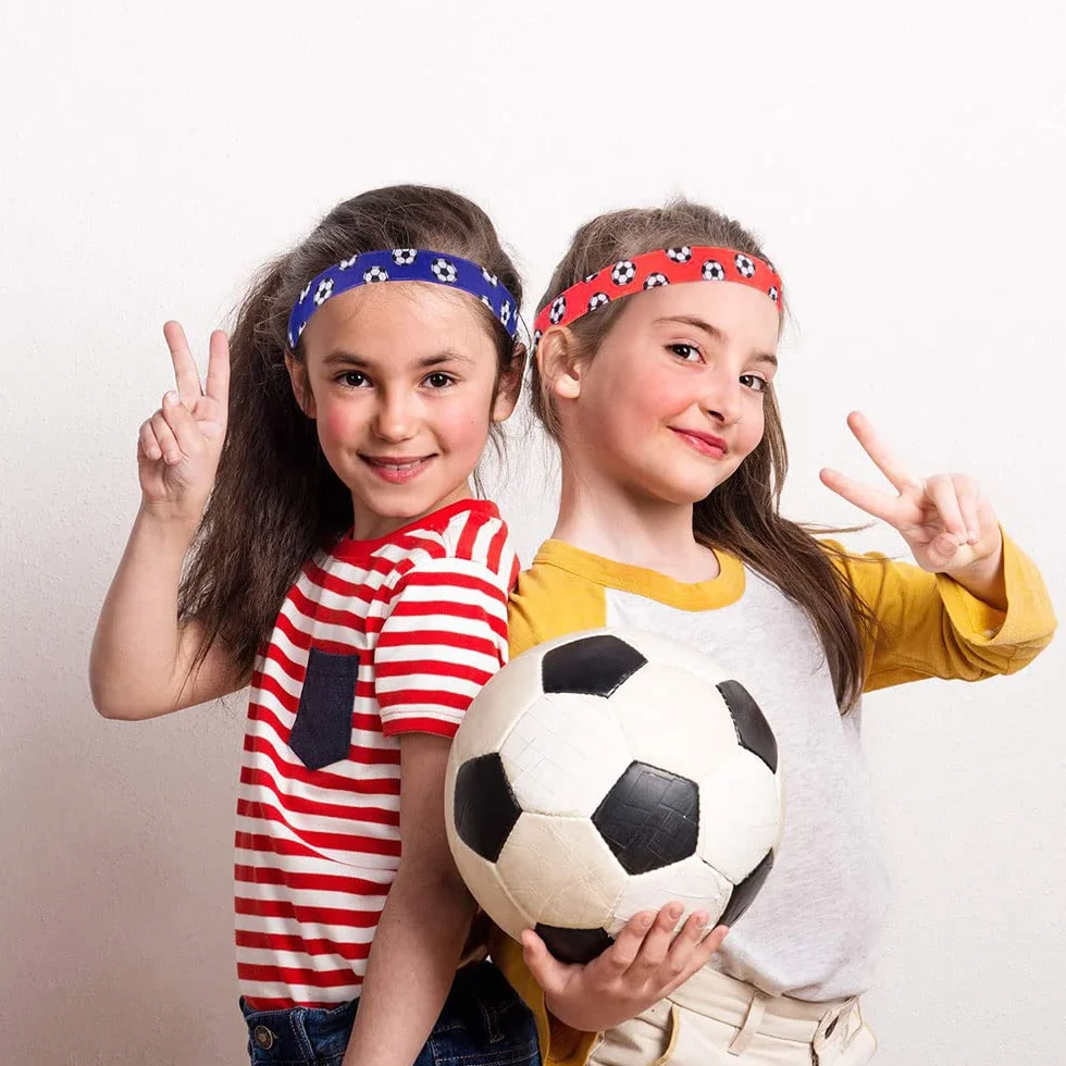3 szt. Sportowe opaski na głowę, regulowane, elastyczne, antypoślizgowe, opaski do piłki nożnej, sportowe opaski na głowę, elastyczna opaska sportowa dla dzieci, kobiet, mężczyzn, do joggingu,