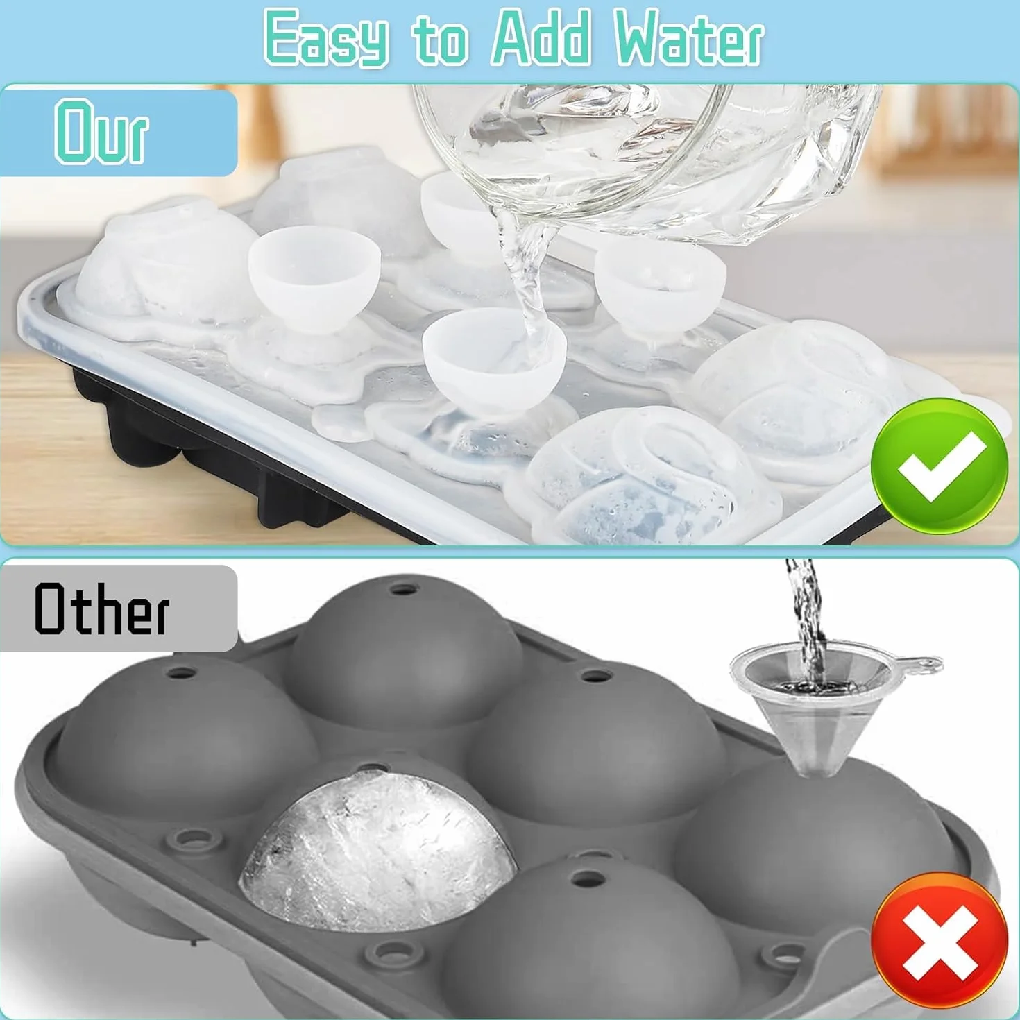 Ice Cat Ice Cube Tray 3D Cat Shape Moulds 4-otworowe duże zabawne formy
