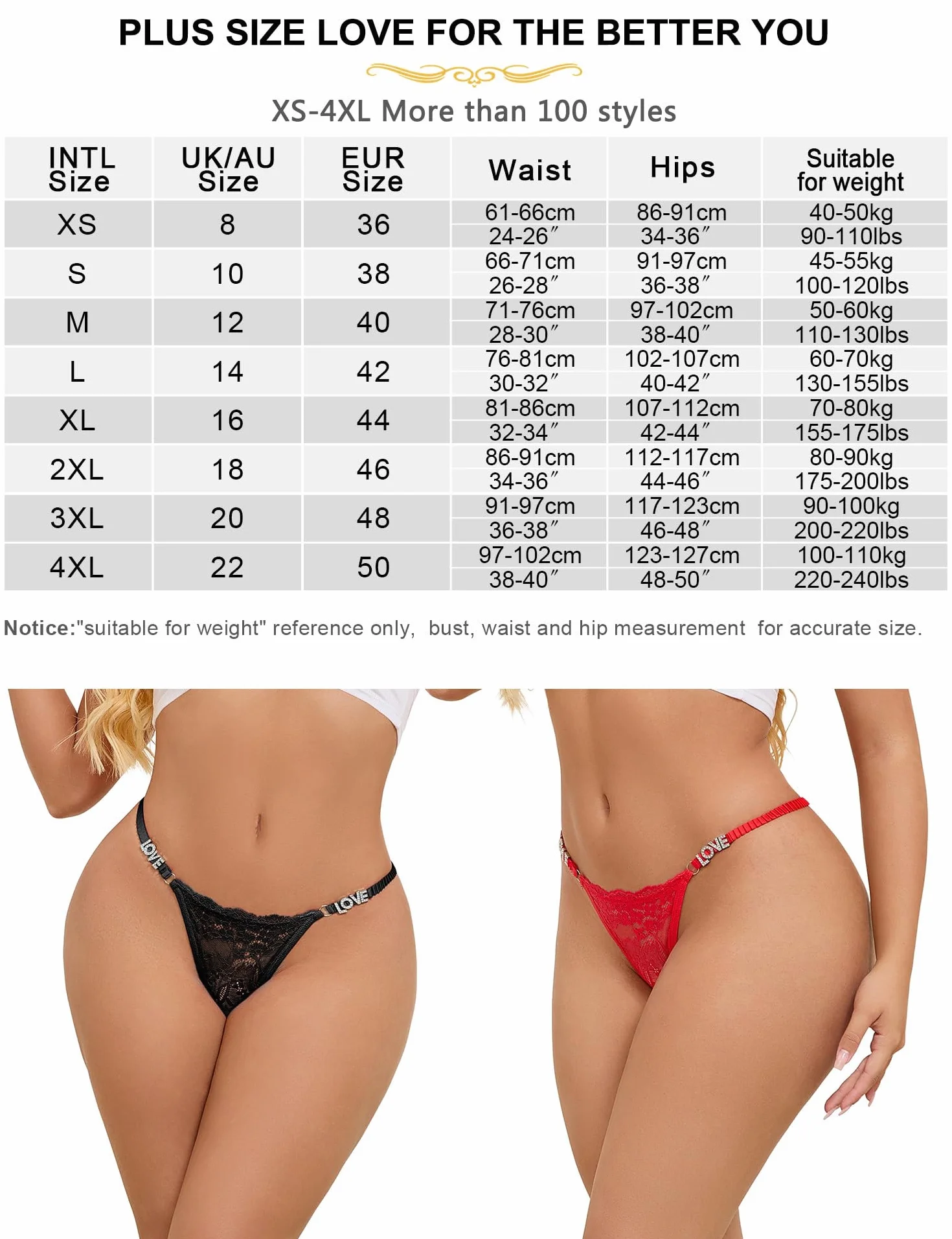 comeondear Plus Size stringi damskie szykowne figi z niskim stanem majtki majtki bielizna damska