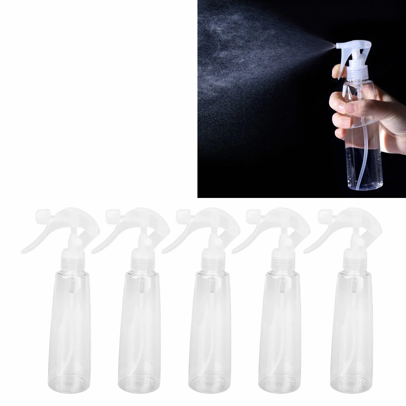 Butelka z rozpylaczem 200 ml plastikowa pusta mgła do czyszczenia