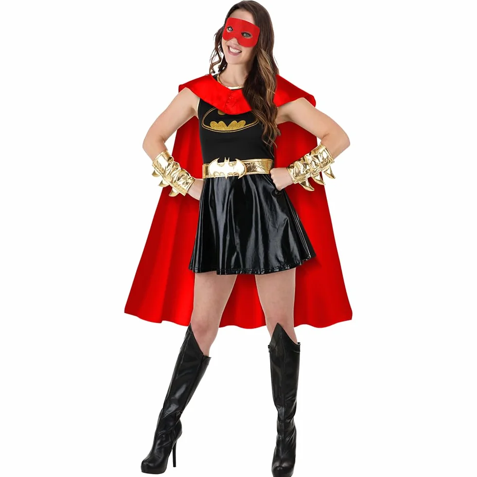 Aomig Czarna peleryna nietoperza dla dorosłych, nietoperz, skrzydła, peleryna, nietoperz, maska na Halloween, płaszcz kostiumowy, nietoperz, dla kobiet i mężczyzn, kostium karnawałowy, Cosplay, wampir