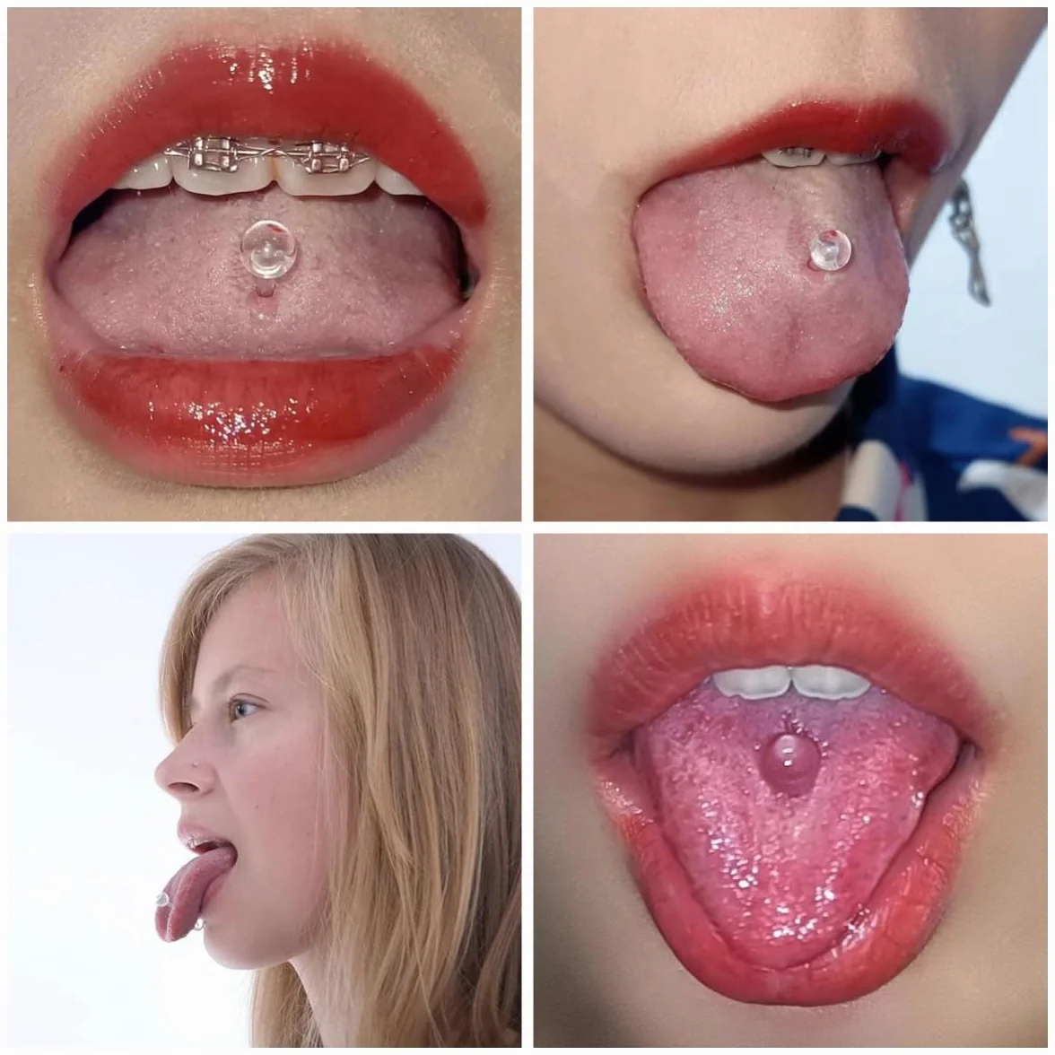 Plastikowe kolczyki do języka 16 mm piercing brodawki sutki barbell