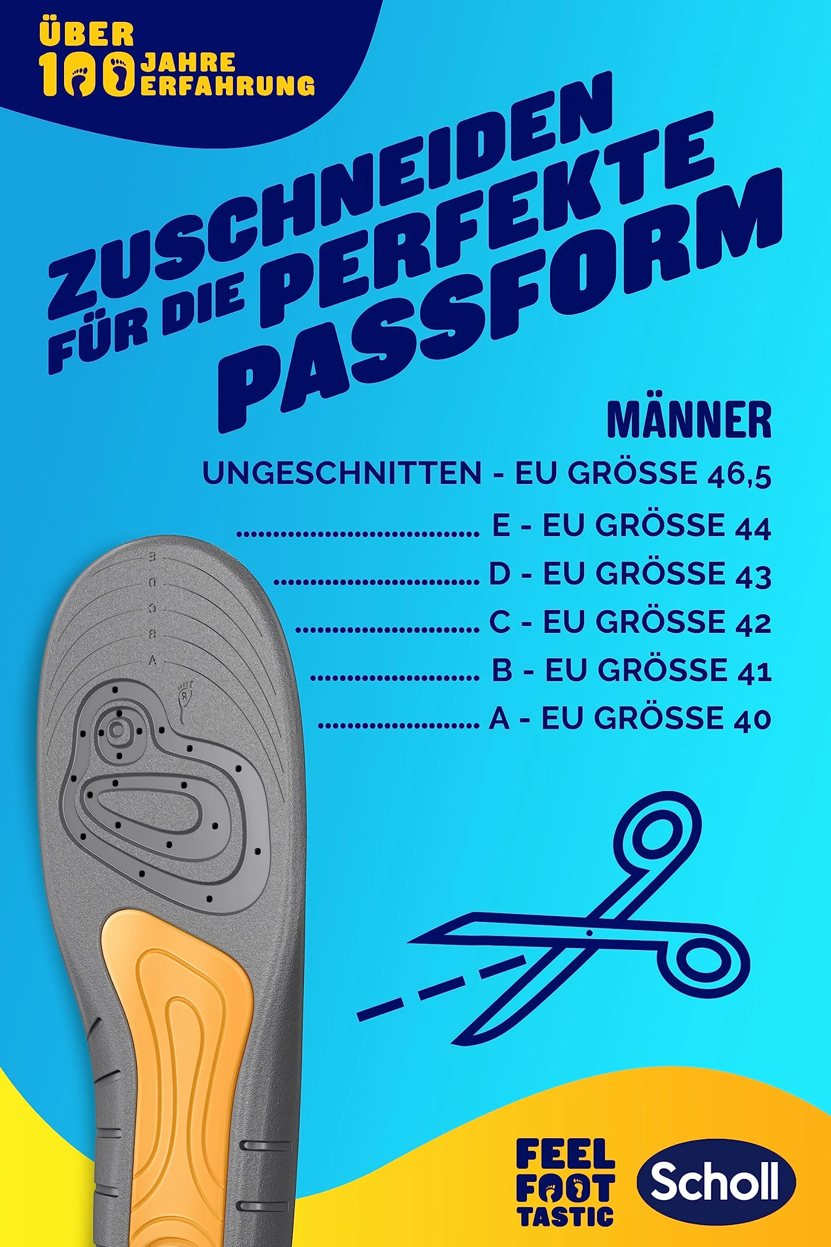 Scholl Gel Activ Work Wkładki do Butów, Pomarańczowy, 40-46.5 EU